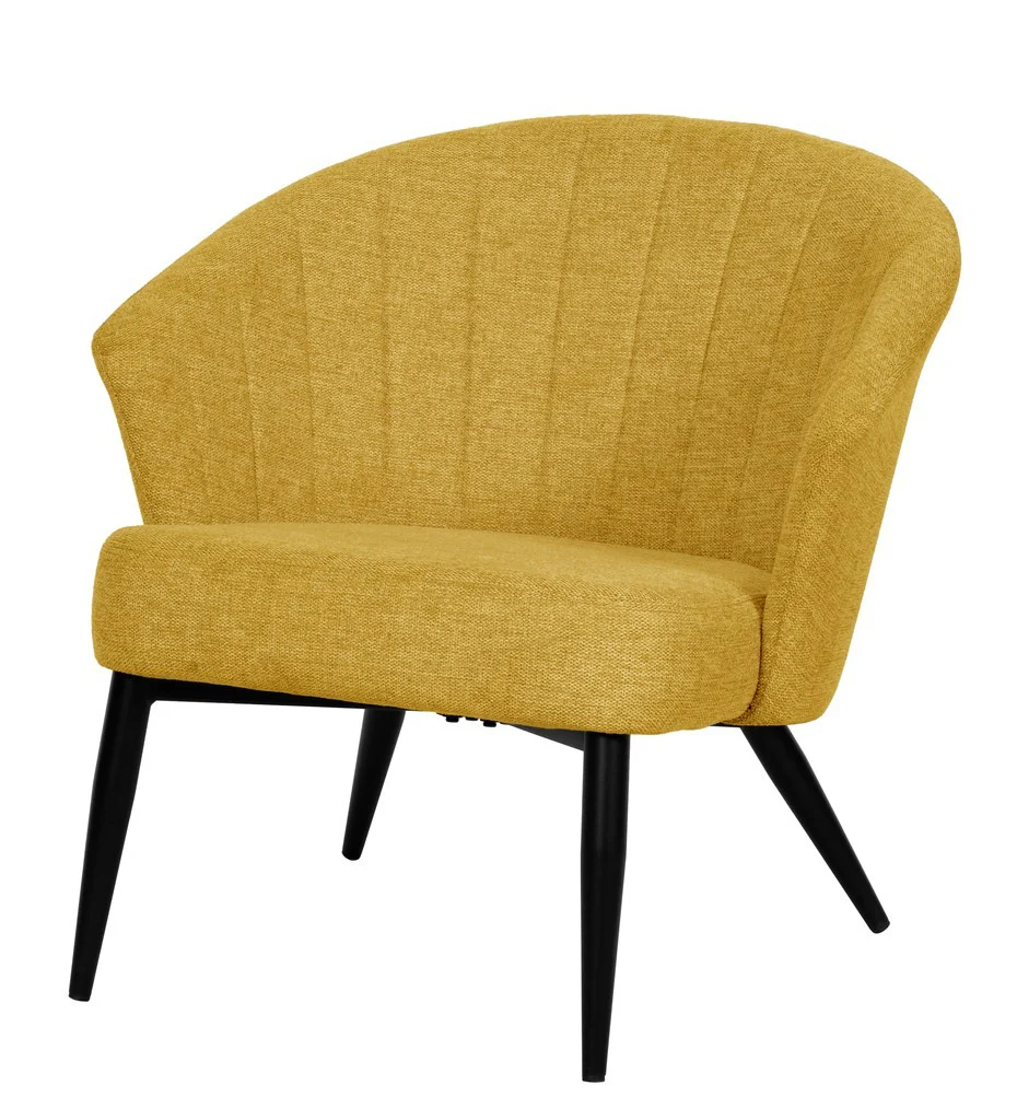 Fauteuil d'appoint Nils tissu chiné doux avec pieds noirs - Image 14