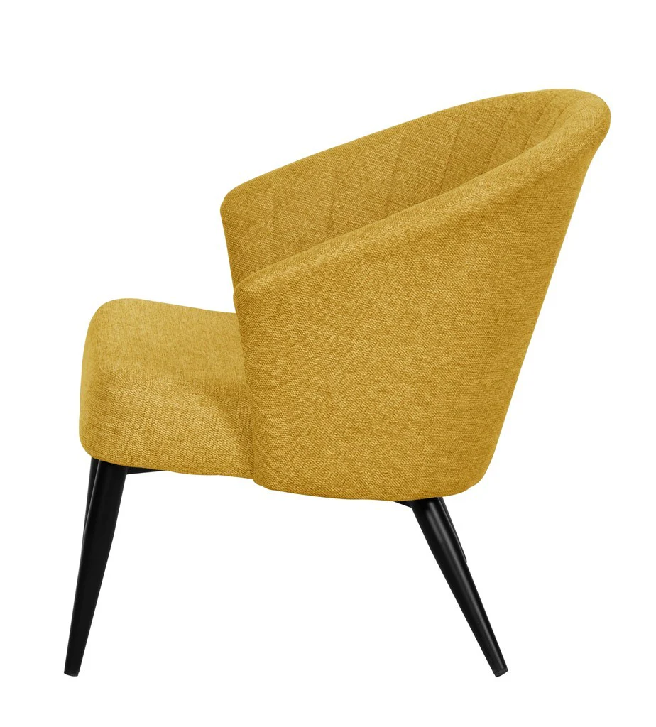 Fauteuil d'appoint Nils tissu chiné doux avec pieds noirs - Image 16