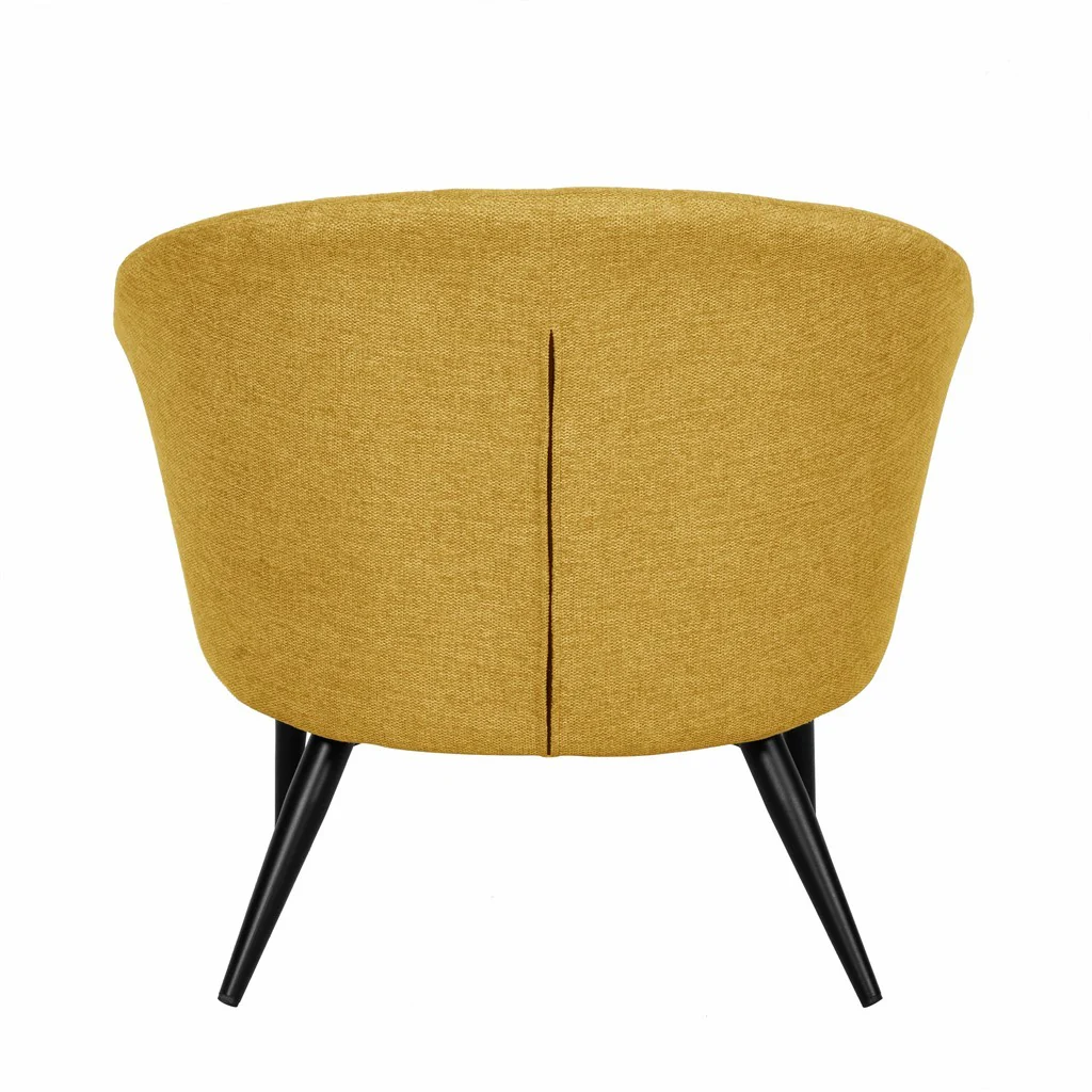 Fauteuil d'appoint Nils tissu chiné doux avec pieds noirs - Image 18