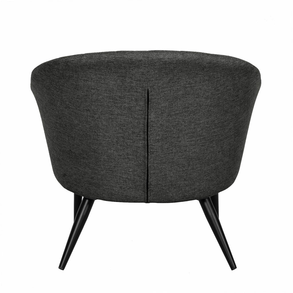 Fauteuil d'appoint Nils tissu chiné doux avec pieds noirs - Image 24