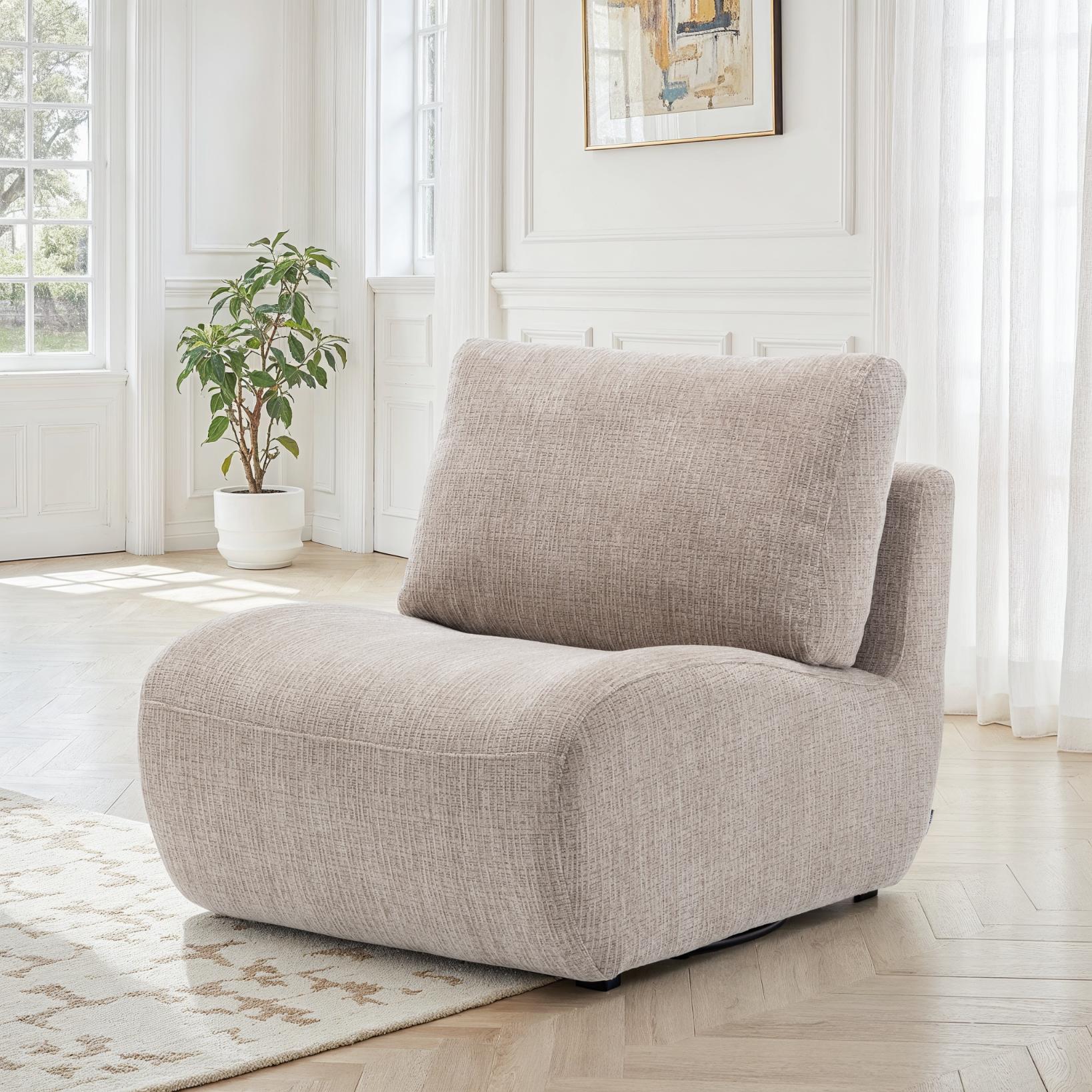 Fauteuil pivotant en tissu anti tache, 81x94xH82CM - CHARLIE - Image 10