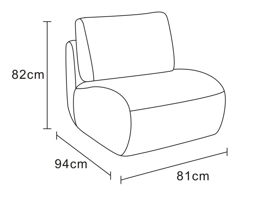 Fauteuil pivotant en tissu anti tache, 81x94xH82CM - CHARLIE - Image 12