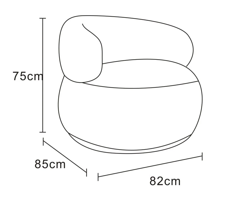 Fauteuil pivotant en tissu anti tache, 82x85xH75CM - ORLANE - Image 14