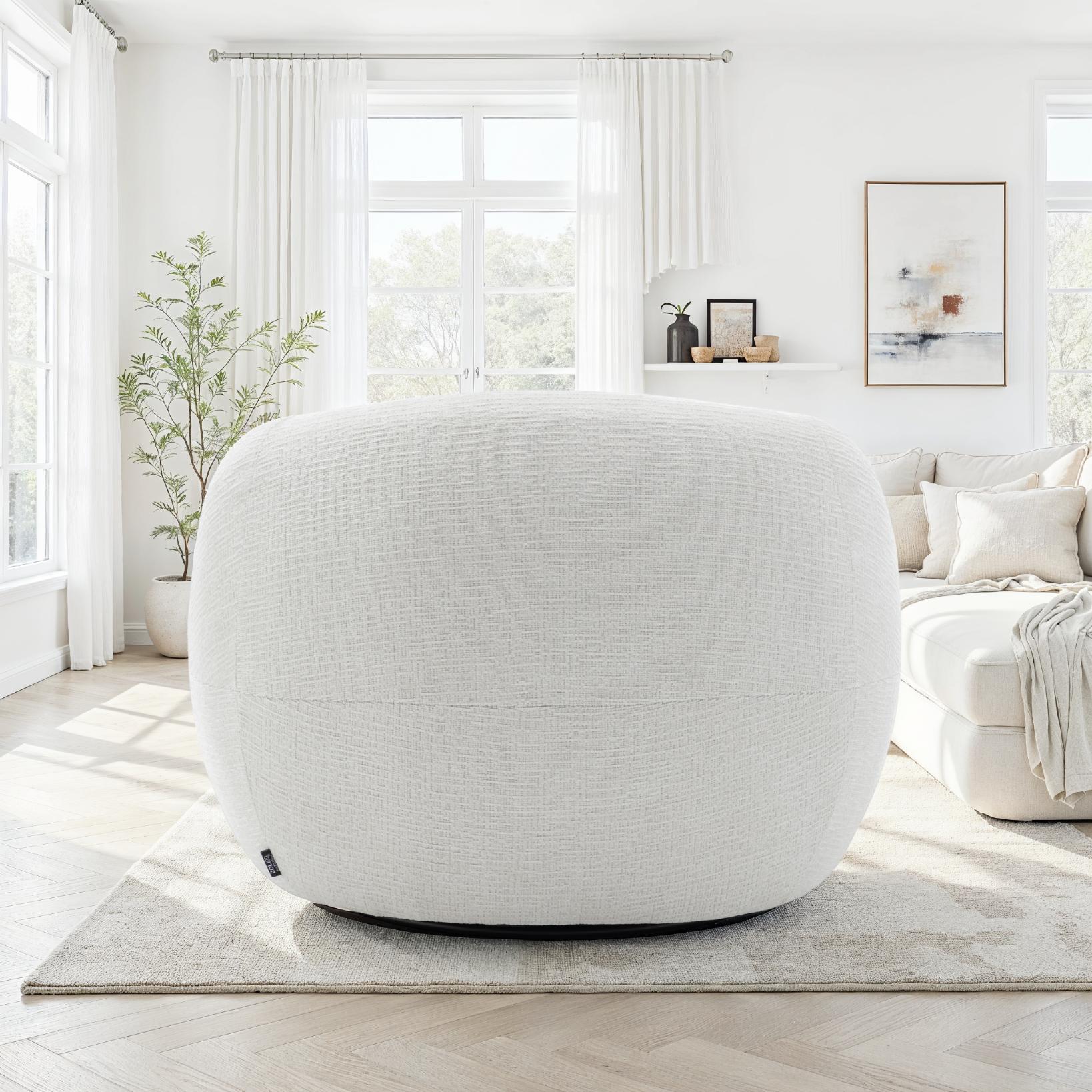 Fauteuil pivotant en tissu anti tache, 89x91xH72CM - INERA - Image 5