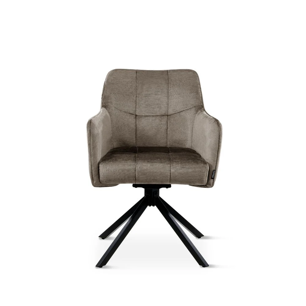 Chaise en tissu anti tache pivotante, 63x54xH81,5CM-OLIVIA - Image 11