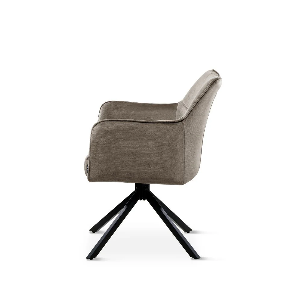 Chaise en tissu anti tache pivotante, 63x54xH81,5CM-OLIVIA - Image 13