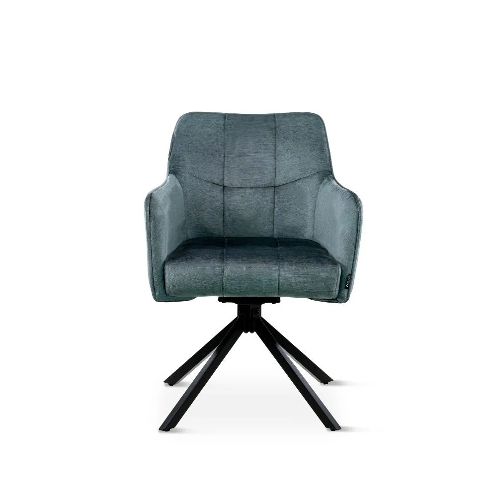 Chaise en tissu anti tache pivotante, 63x54xH81,5CM-OLIVIA - Image 17