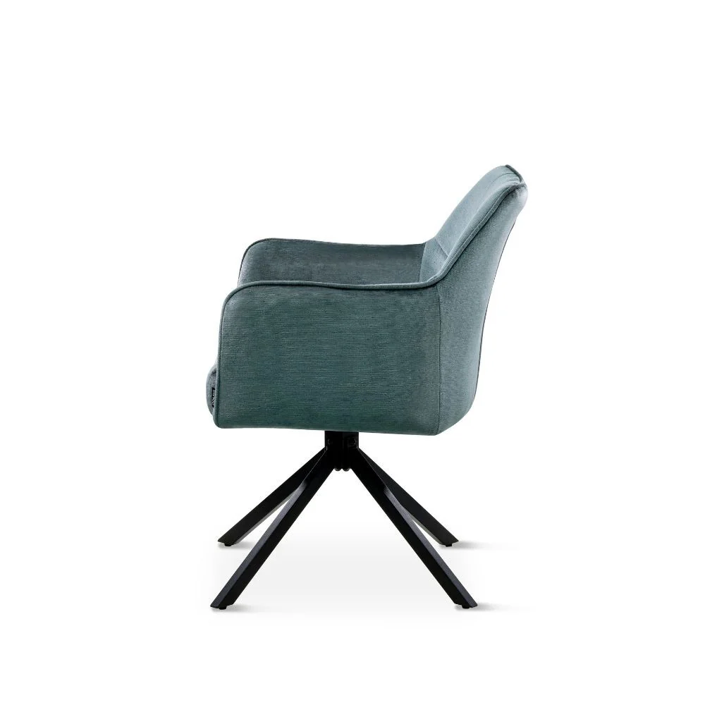 Chaise en tissu anti tache pivotante, 63x54xH81,5CM-OLIVIA - Image 18