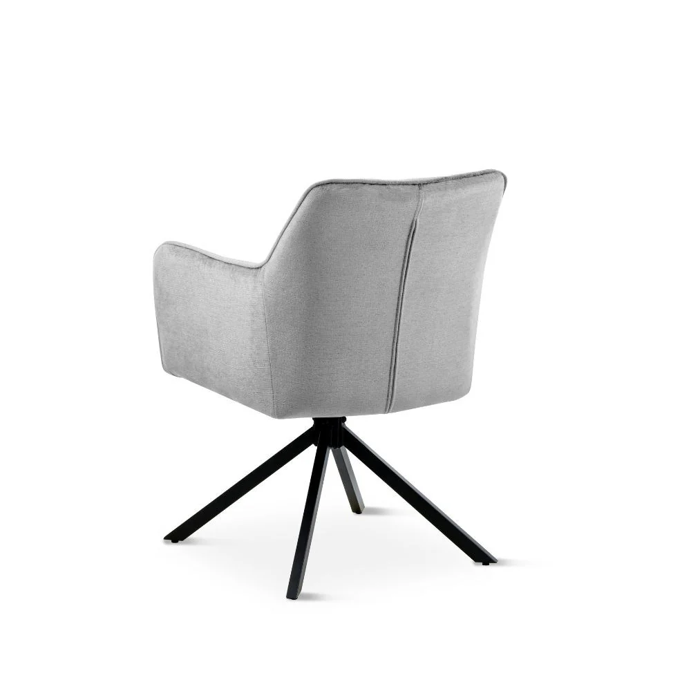 Chaise en tissu anti tache pivotante, 63x54xH81,5CM-OLIVIA - Image 3
