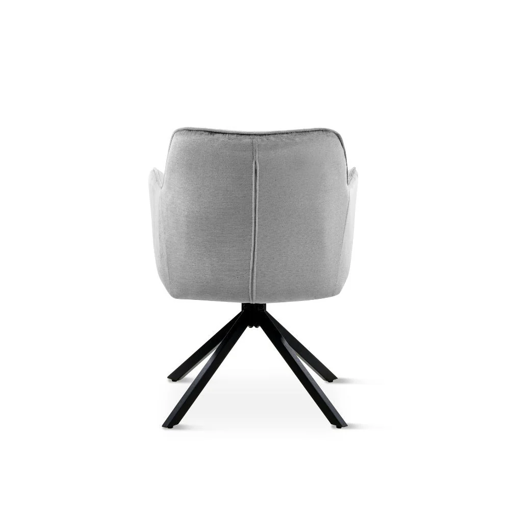 Chaise en tissu anti tache pivotante, 63x54xH81,5CM-OLIVIA - Image 4