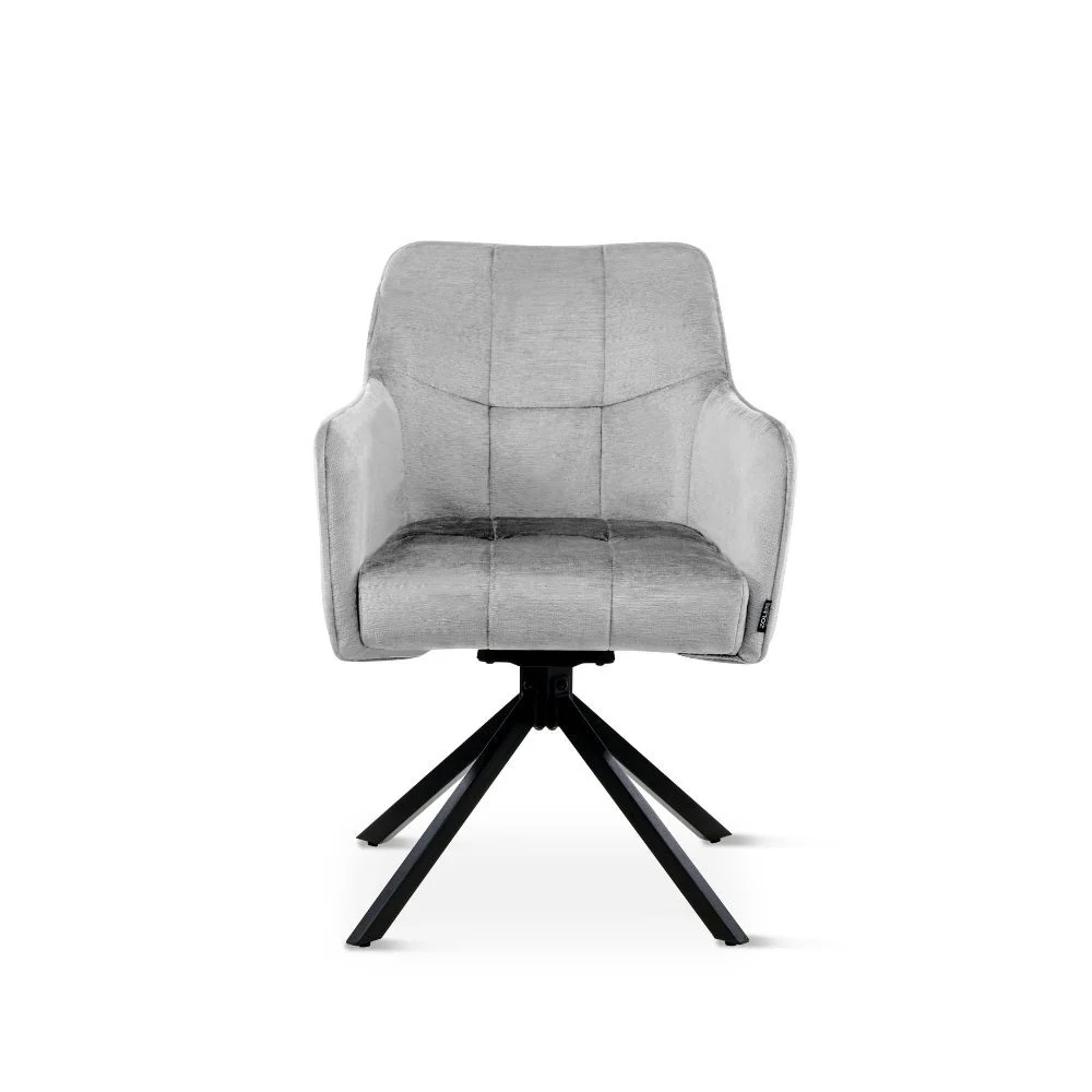 Chaise en tissu anti tache pivotante, 63x54xH81,5CM-OLIVIA - Image 5