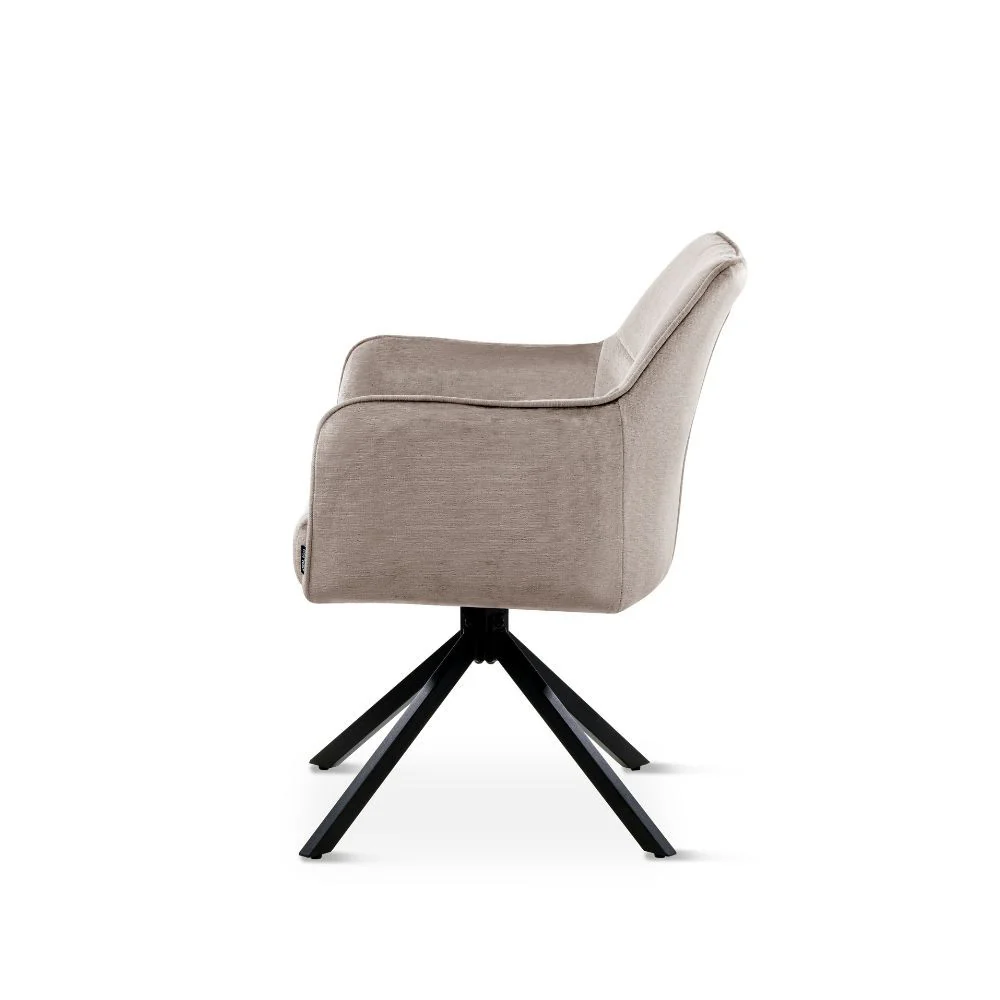 Chaise en tissu anti tache pivotante, 63x54xH81,5CM-OLIVIA - Image 8