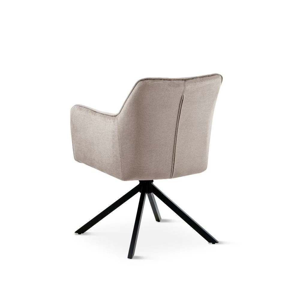 Chaise en tissu anti tache pivotante, 63x54xH81,5CM-OLIVIA - Image 9