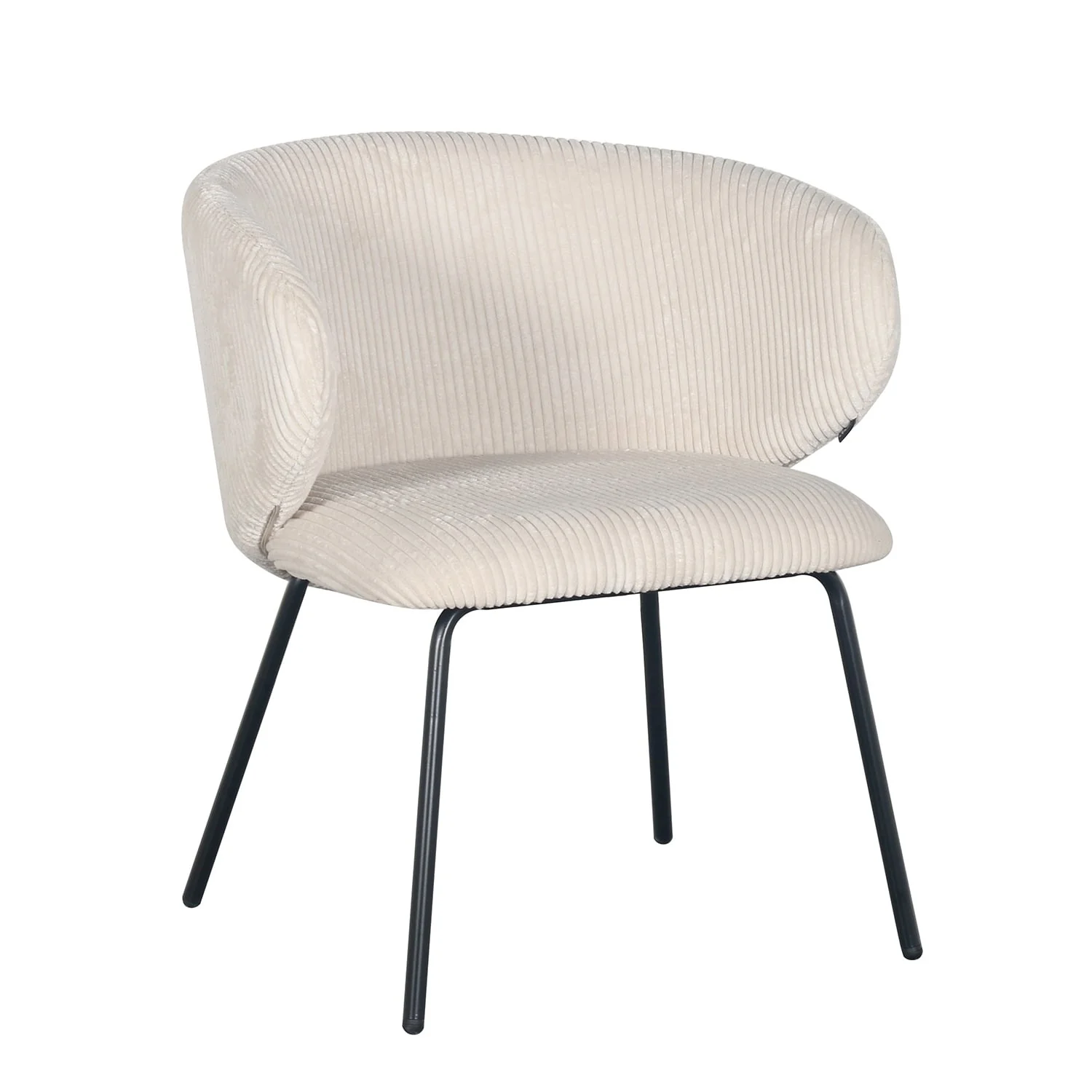 Fauteuil d’appoint en velours cotelé, 68x62xH79CM - ELISA - Image 3