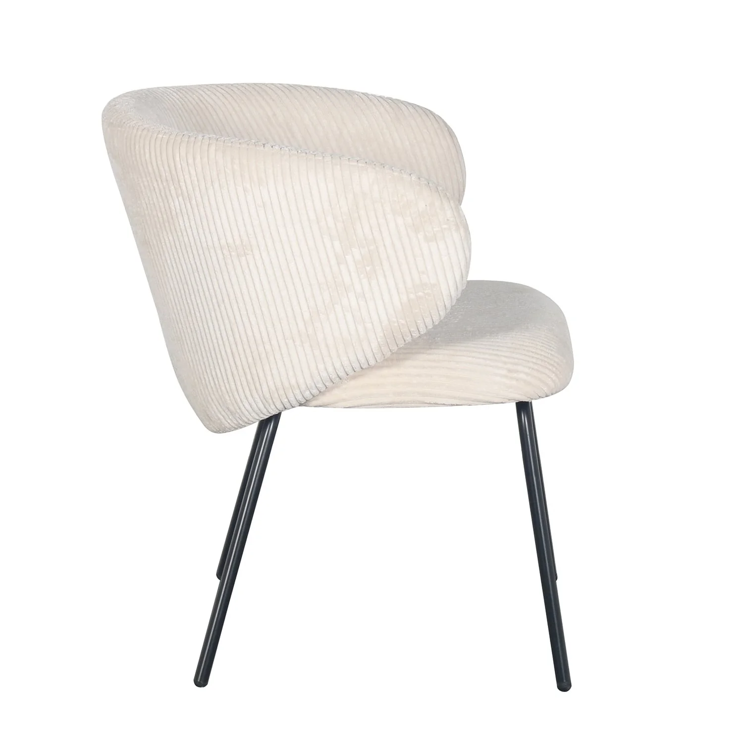 Fauteuil d’appoint en velours cotelé, 68x62xH79CM - ELISA - Image 4