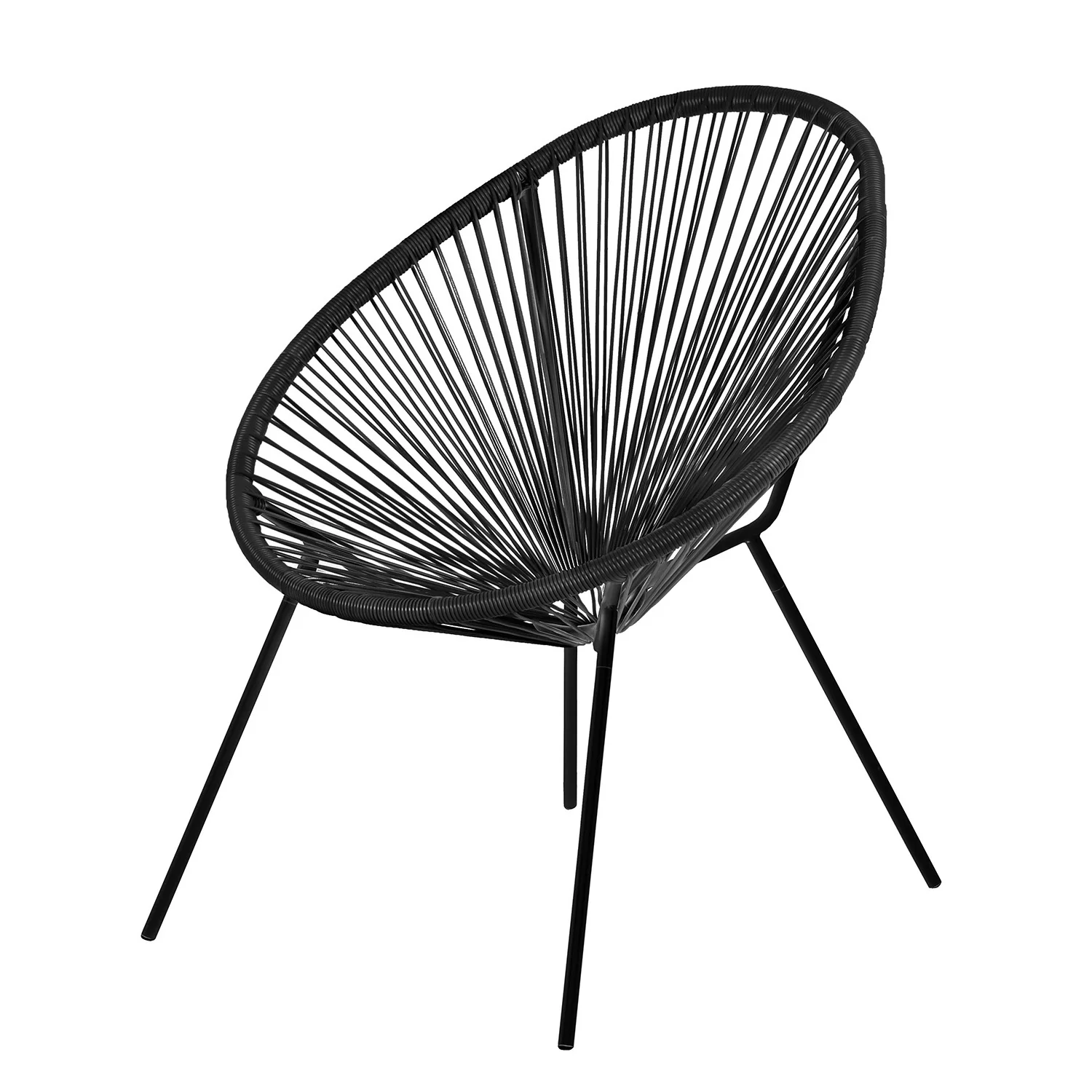 Fauteuil lounge en acier et polyrotin, 72x80xH83CM - ACAPULCO - Image 11