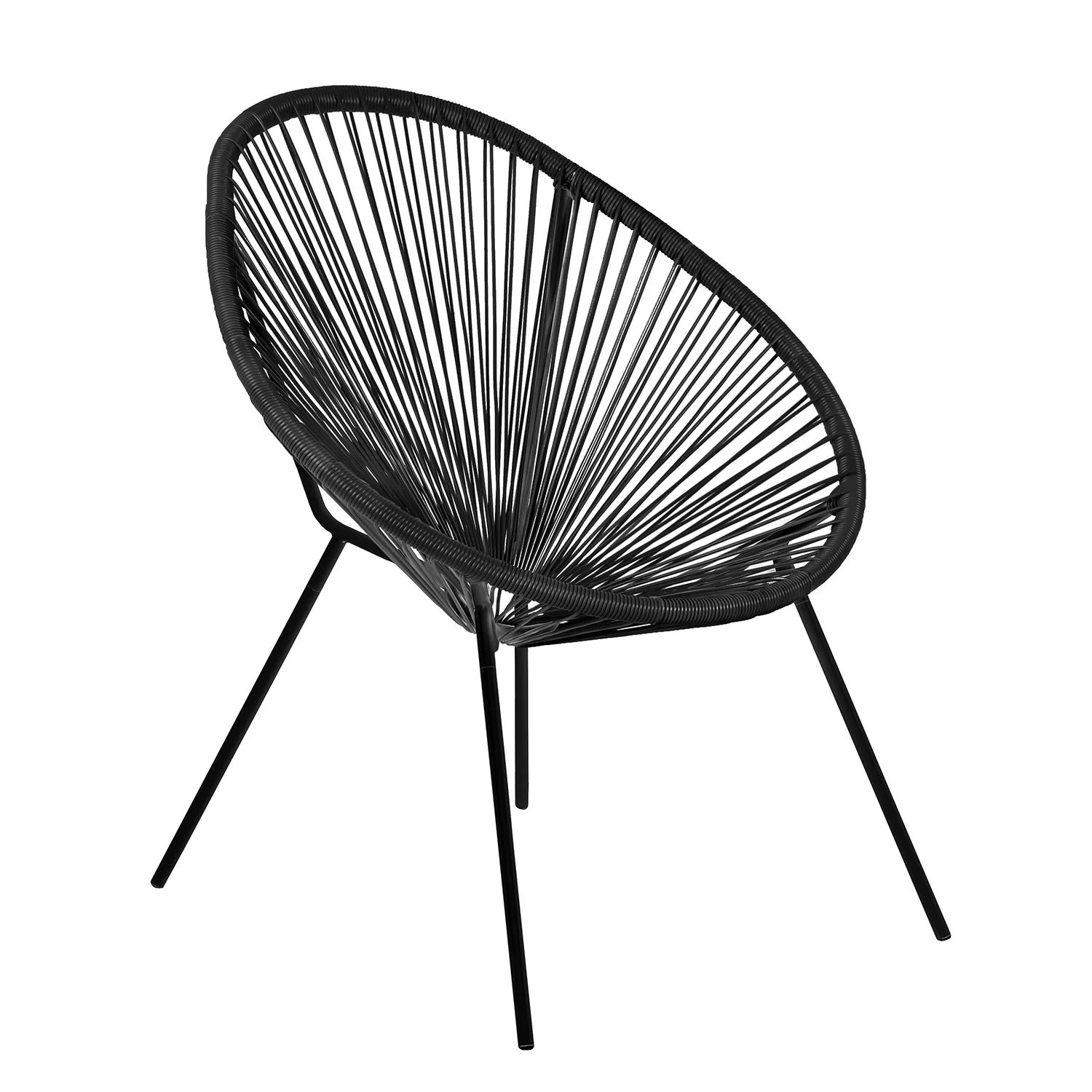 Fauteuil lounge en acier et polyrotin, 72x80xH83CM - ACAPULCO - Image 12