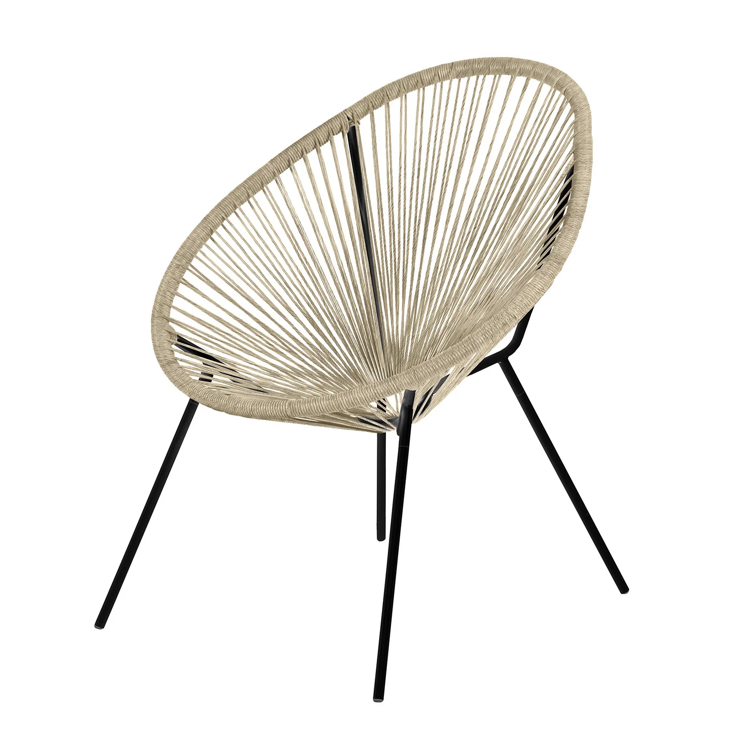 Fauteuil lounge en acier et polyrotin, 72x80xH83CM - ACAPULCO - Image 22