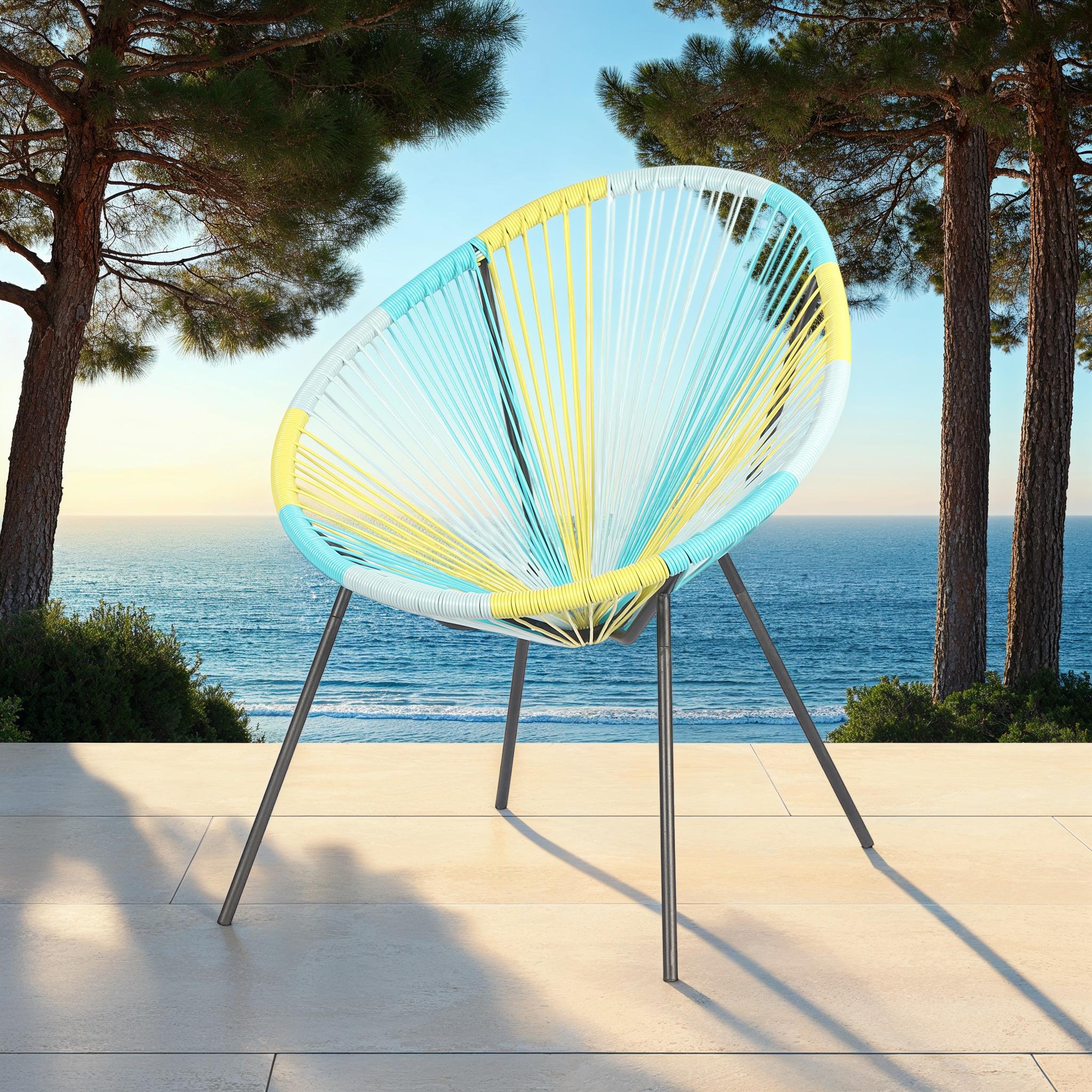 Fauteuil lounge en acier et polyrotin, 72x80xH83CM - ACAPULCO - Image 23