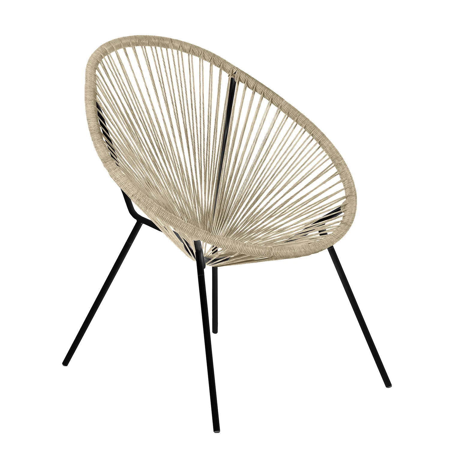 Fauteuil lounge en acier et polyrotin, 72x80xH83CM - ACAPULCO - Image 25