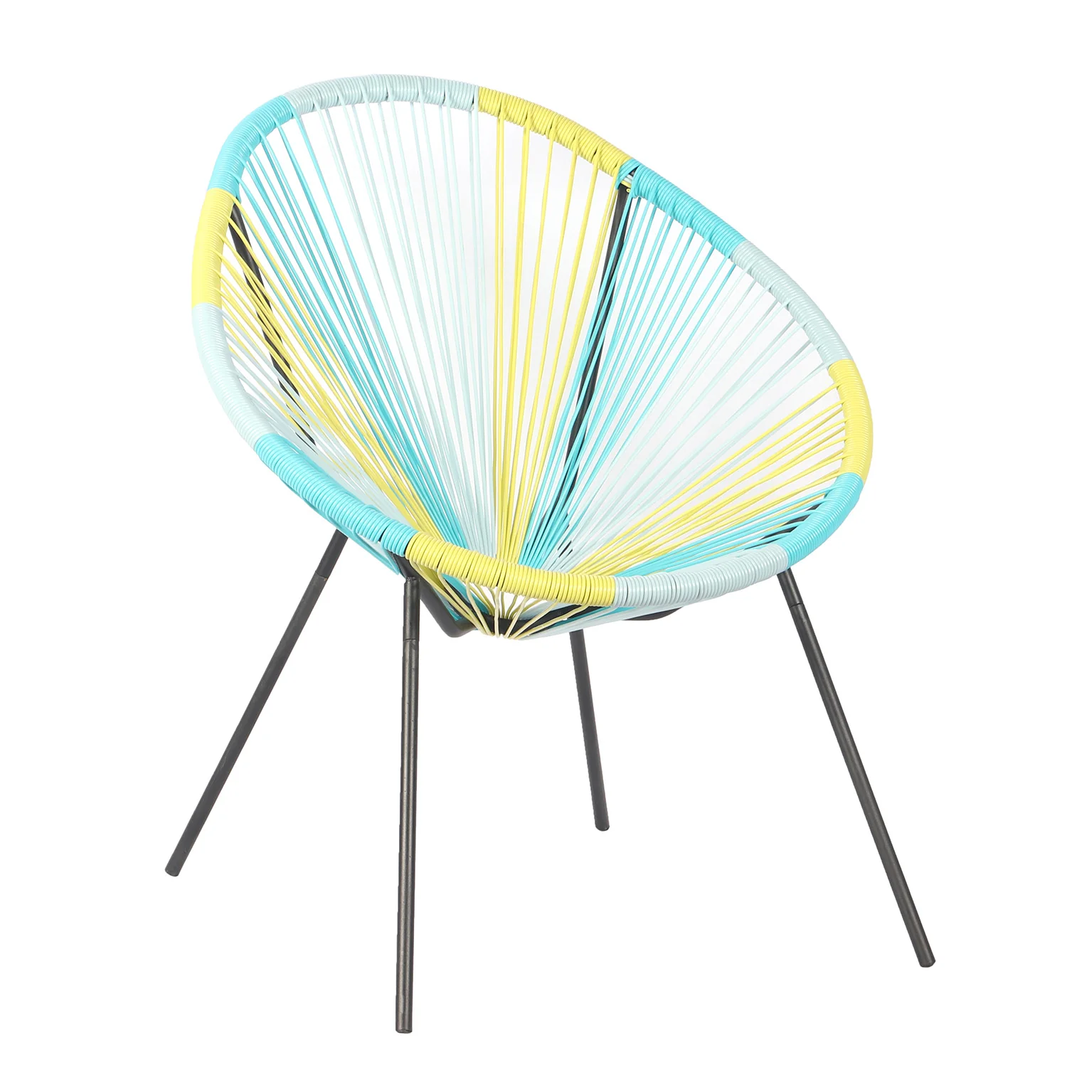 Fauteuil lounge en acier et polyrotin, 72x80xH83CM - ACAPULCO - Image 30