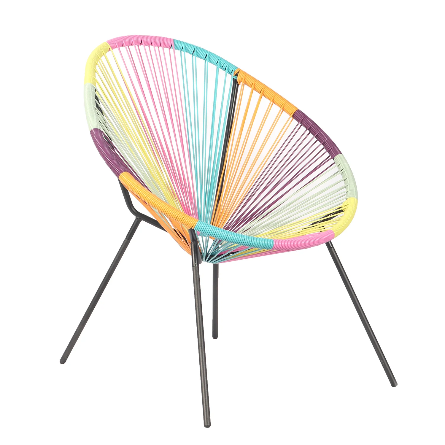 Fauteuil lounge en acier et polyrotin, 72x80xH83CM - ACAPULCO - Image 36