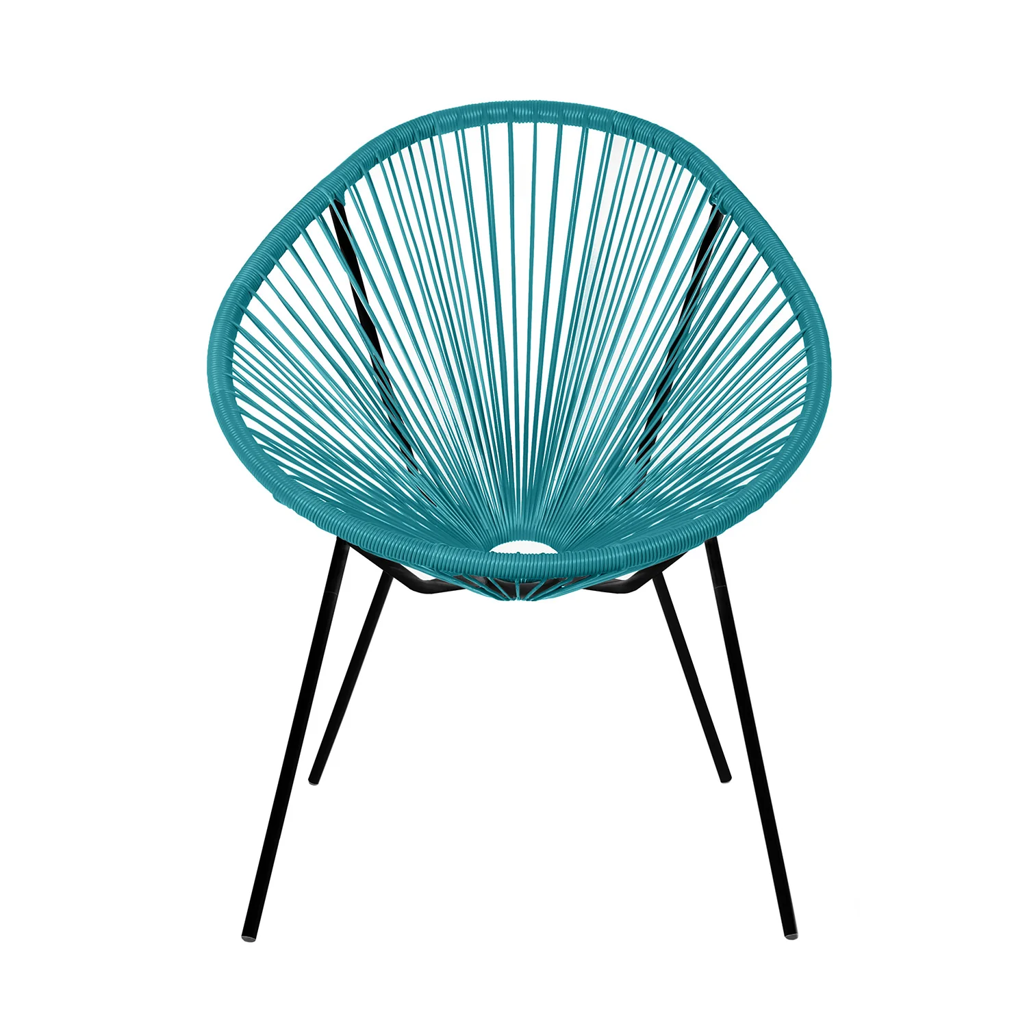 Fauteuil lounge en acier et polyrotin, 72x80xH83CM - ACAPULCO - Image 5