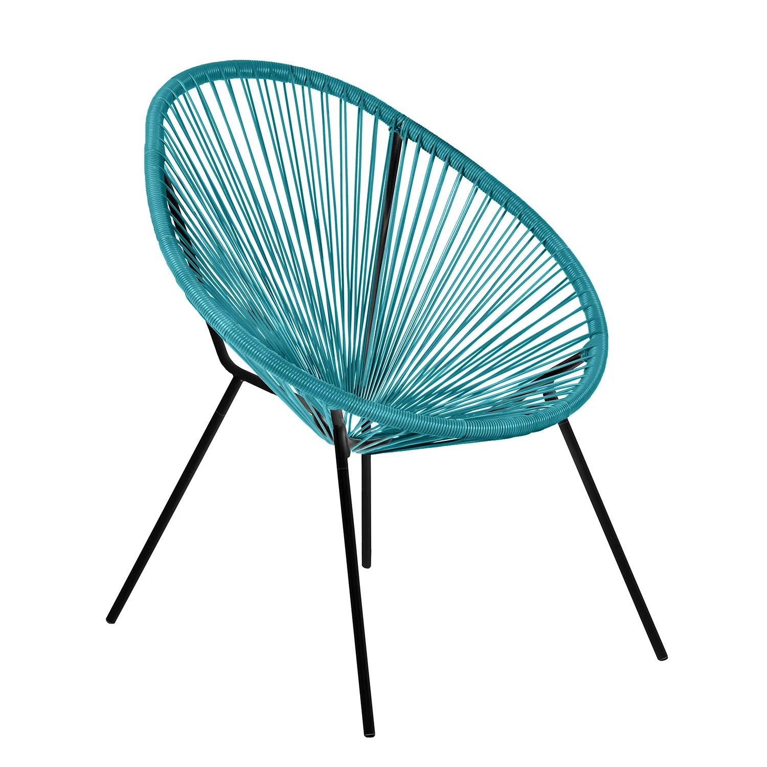 Fauteuil lounge en acier et polyrotin, 72x80xH83CM - ACAPULCO - Image 6