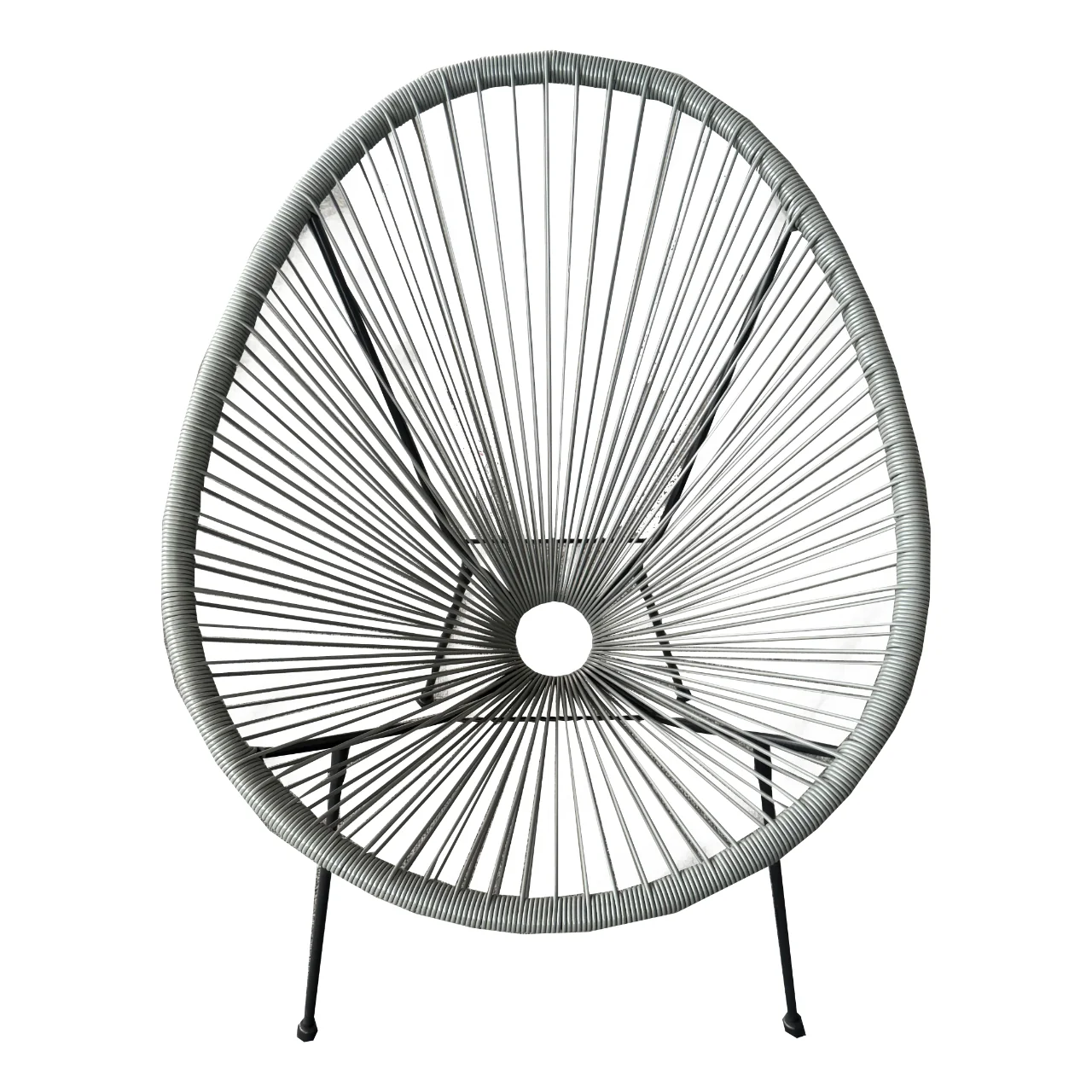 Fauteuil lounge en acier et polyrotin, 72x80xH83CM - ACAPULCO - Image 8