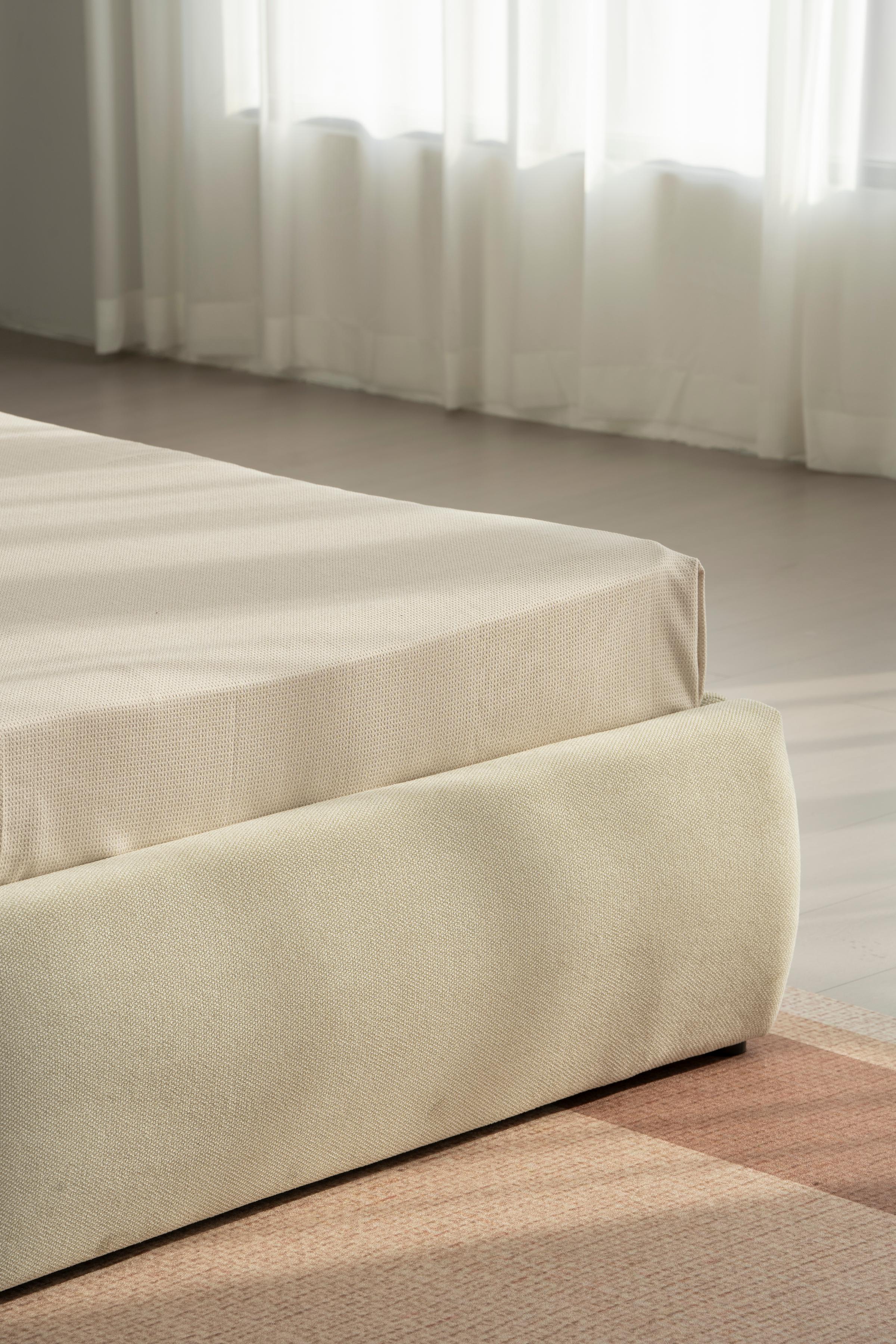 Lit en tissu avec sommier inclus Vernon - Image 18