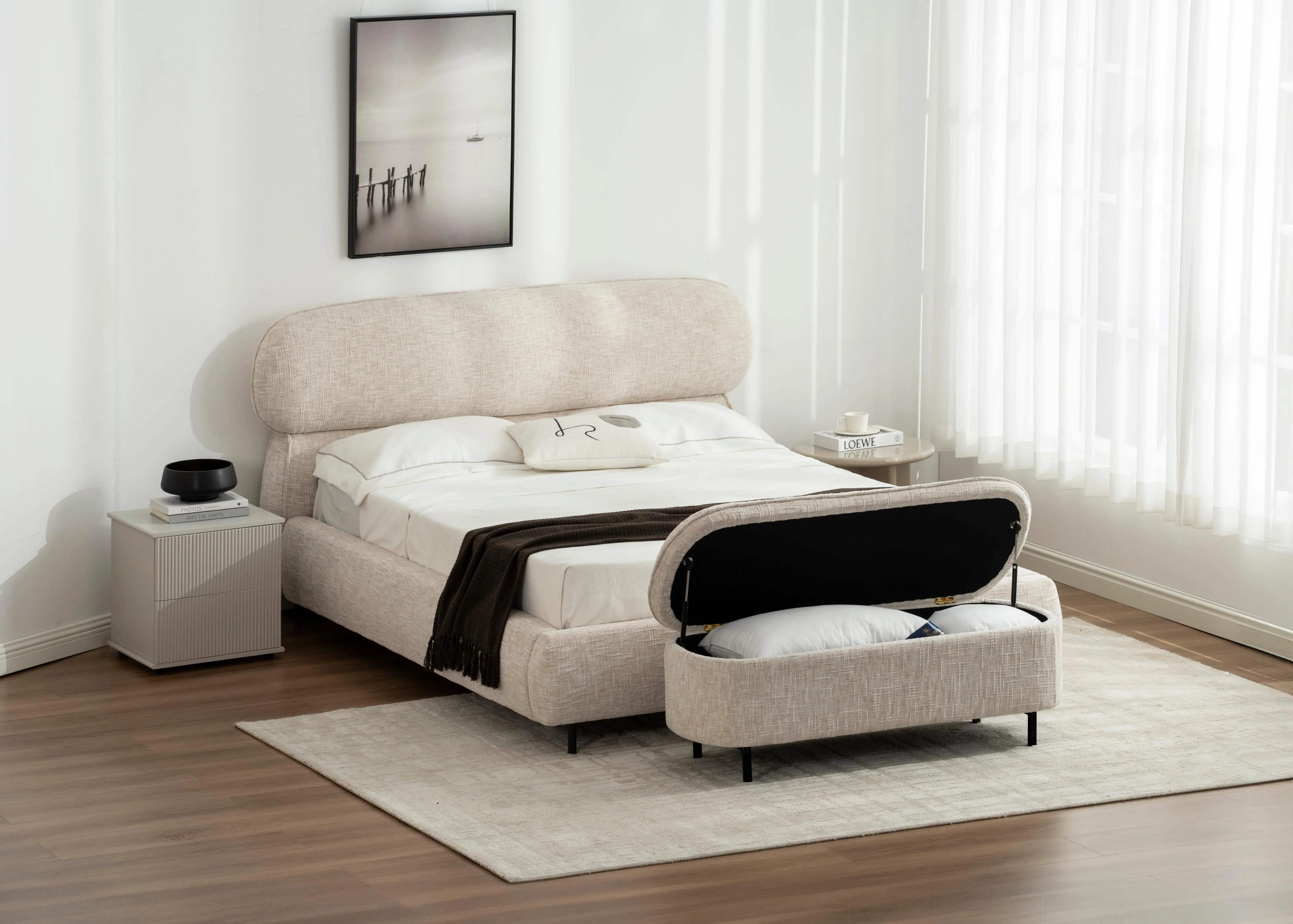 Lit en tissu avec sommier inclus Emilie - Image 17