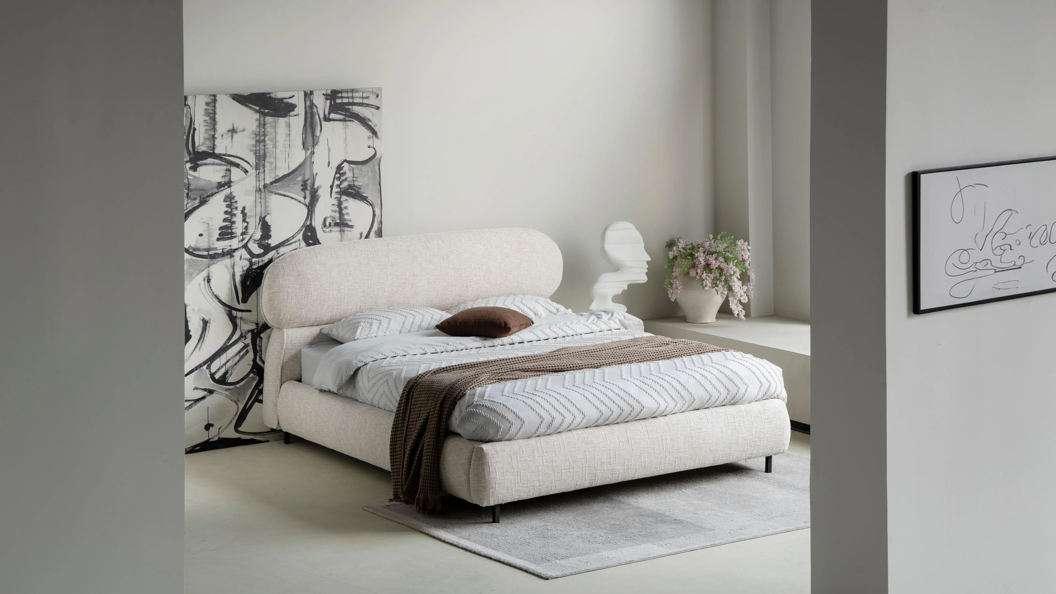 Lit en tissu avec sommier inclus Emilie - Image 3