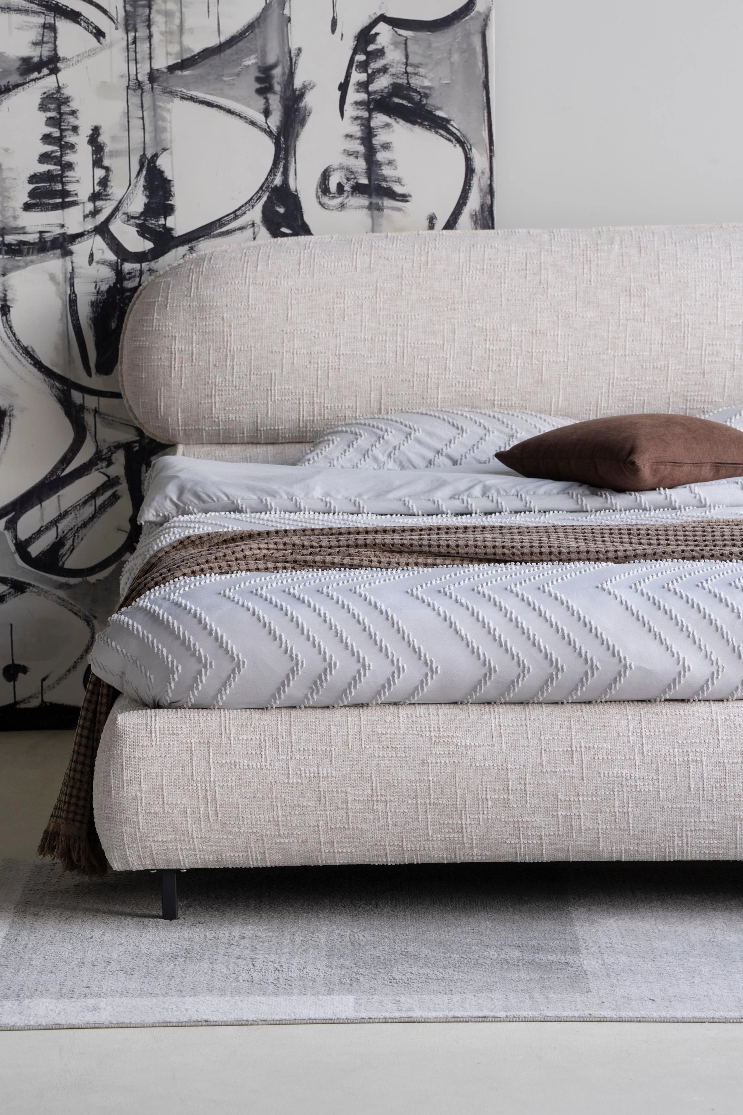 Lit en tissu avec sommier inclus Emilie - Image 4