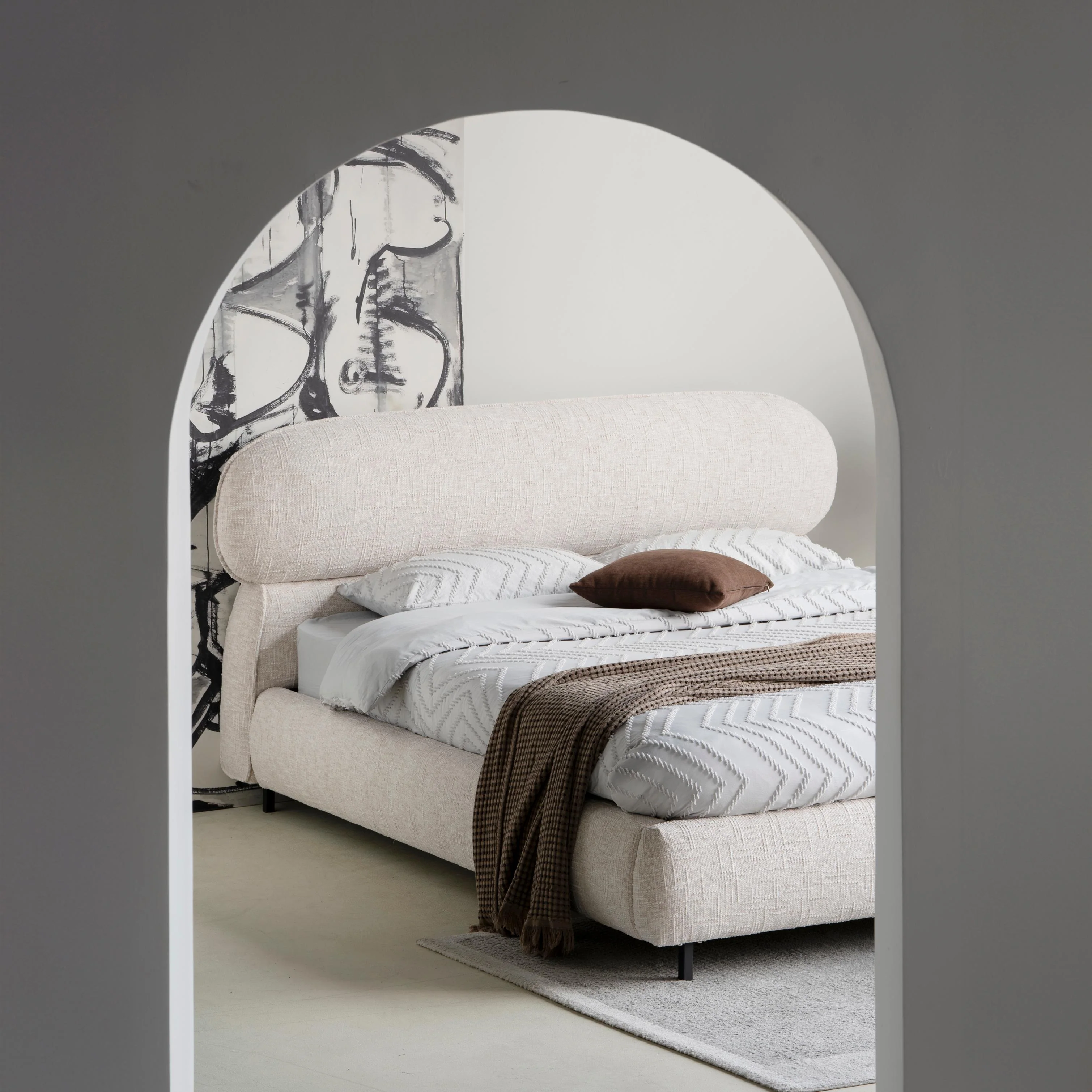 Lit en tissu avec sommier inclus Emilie - Image 7