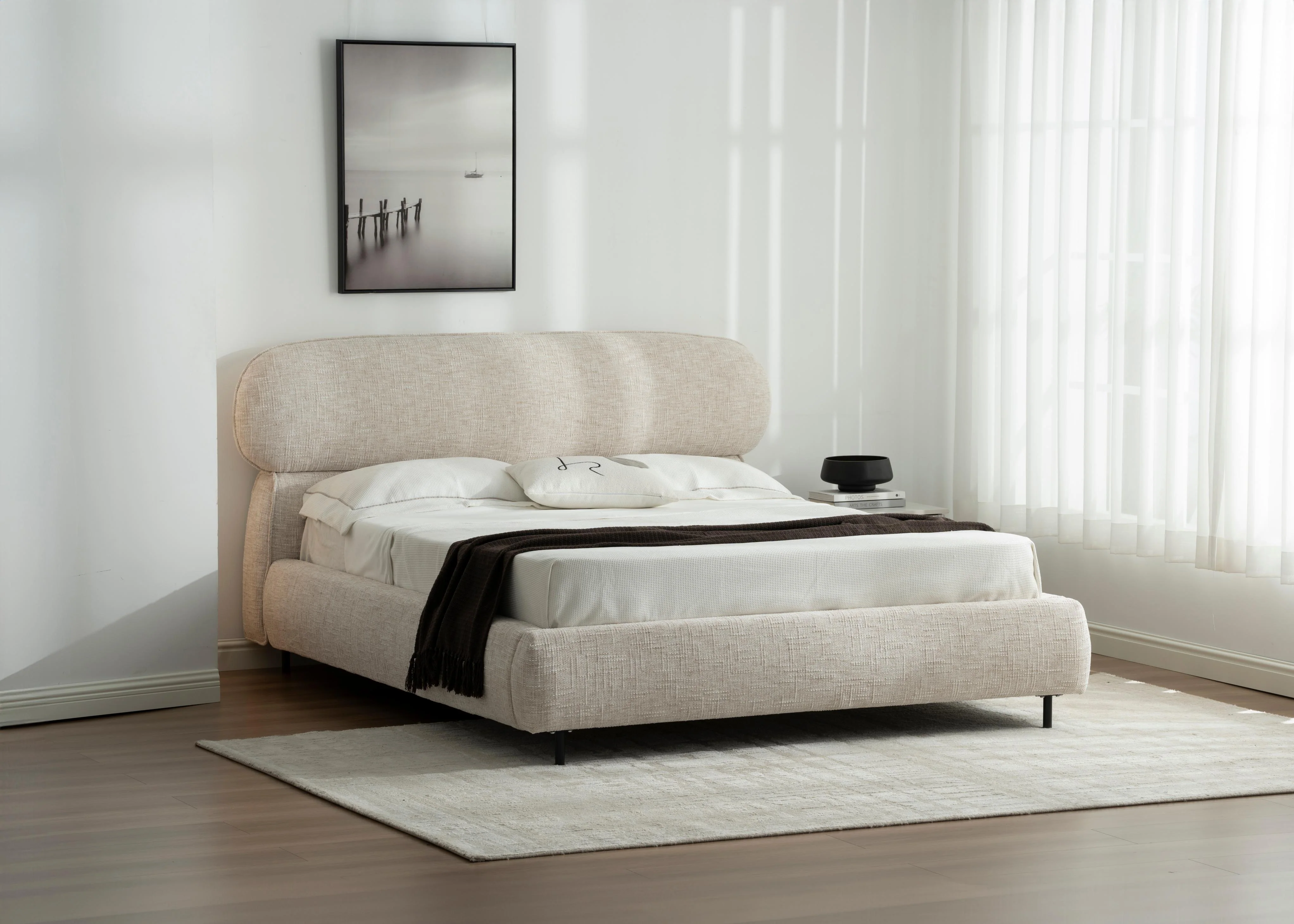 Lit en tissu avec sommier inclus Emilie - Image 9