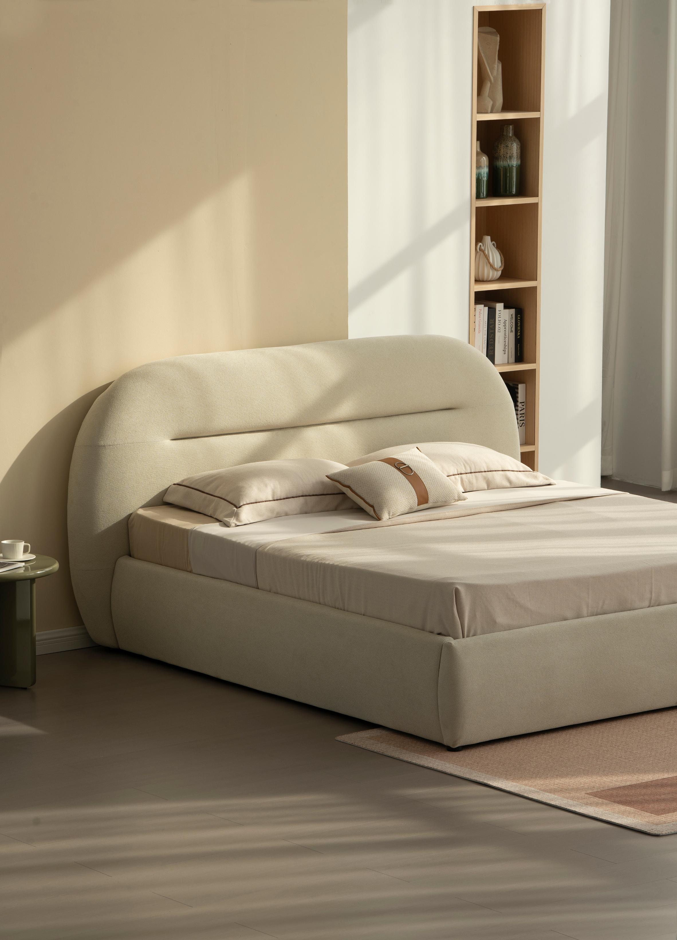 Lit en tissu avec sommier inclus Vernon - Image 5