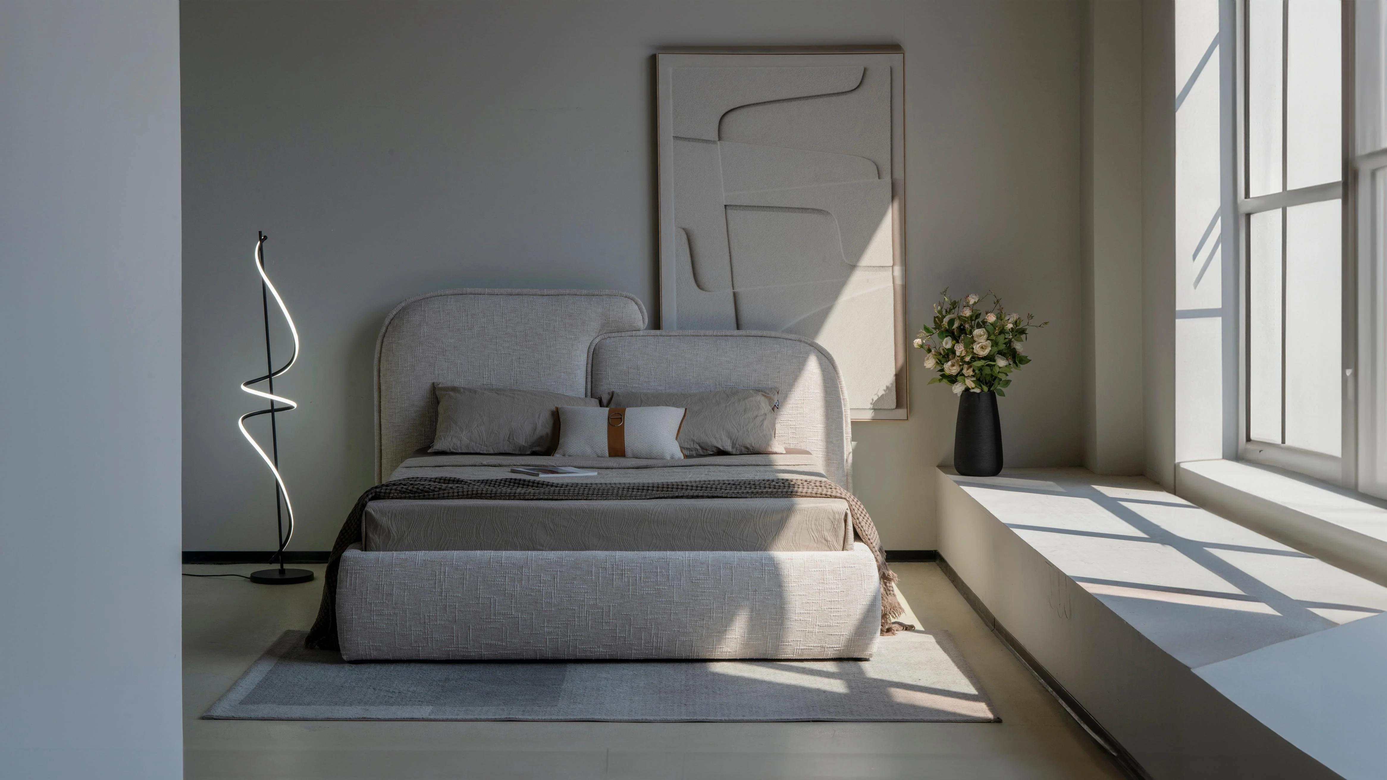 Lit avec sommier en tissu anti tâche -Mont Blanc - Image 6