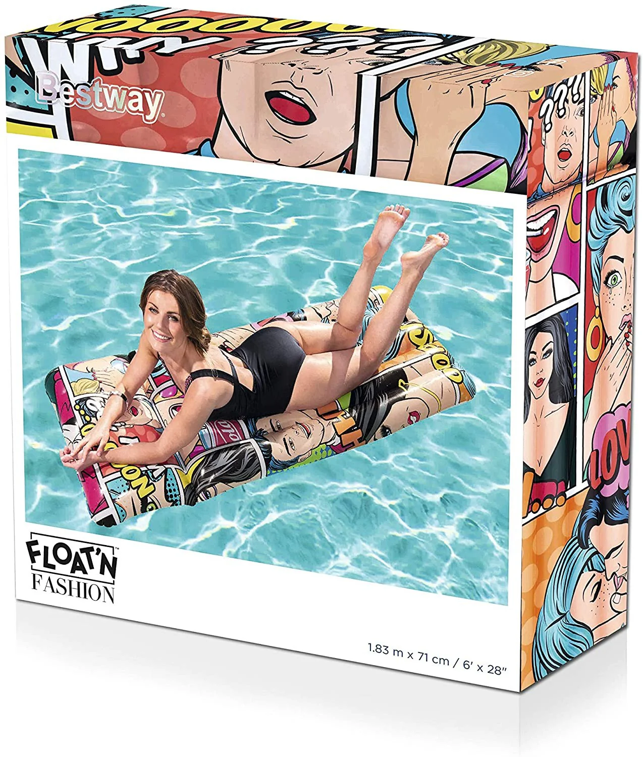 Matelas gonflable pop art 183x71 cm - Image 4
