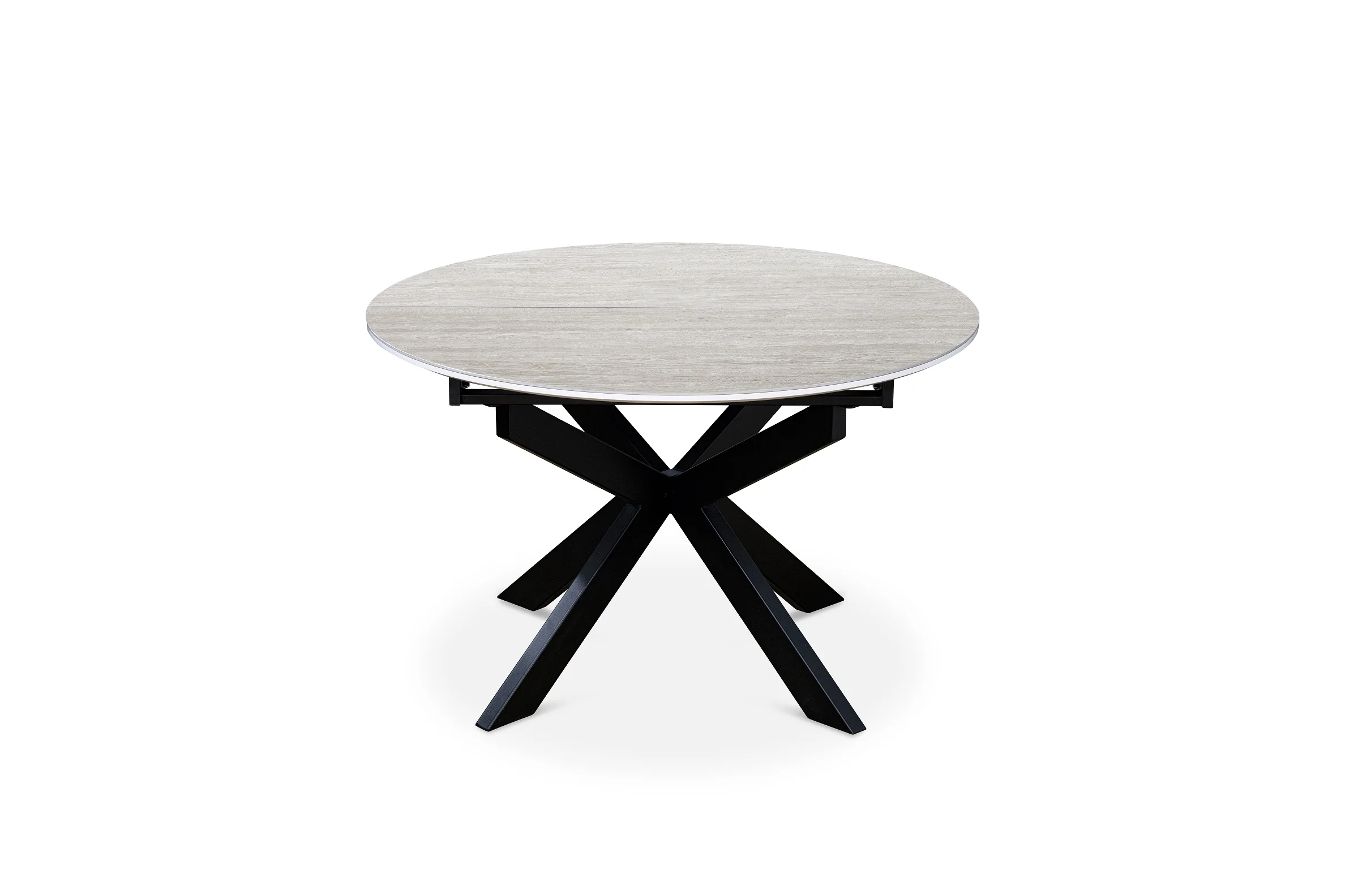 Table à manger ronde extensible avec plateau en céramique, D120-150XH76CM - PILAR - Image 6
