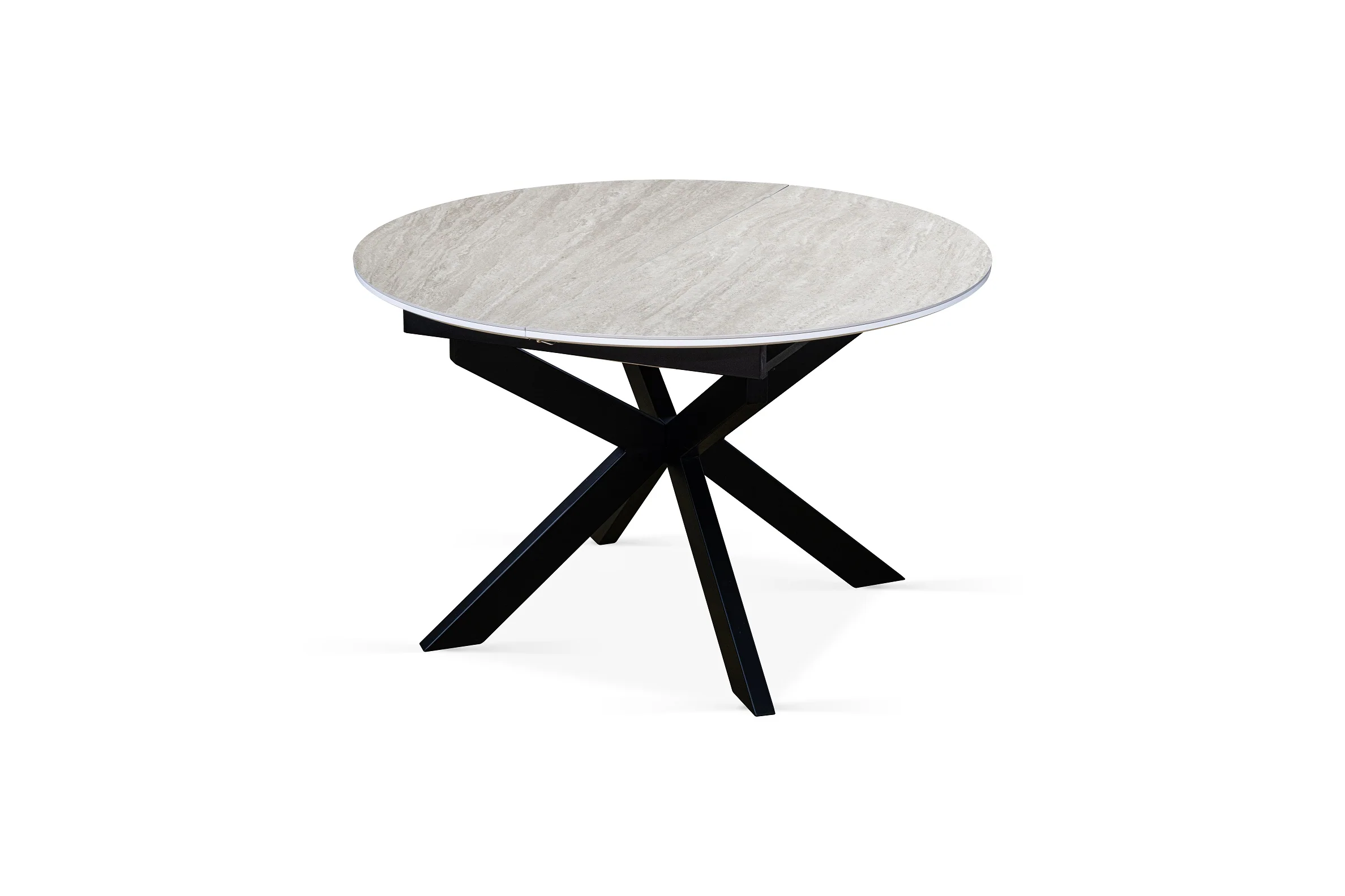 Table à manger ronde extensible avec plateau en céramique, D120-150XH76CM - PILAR - Image 8