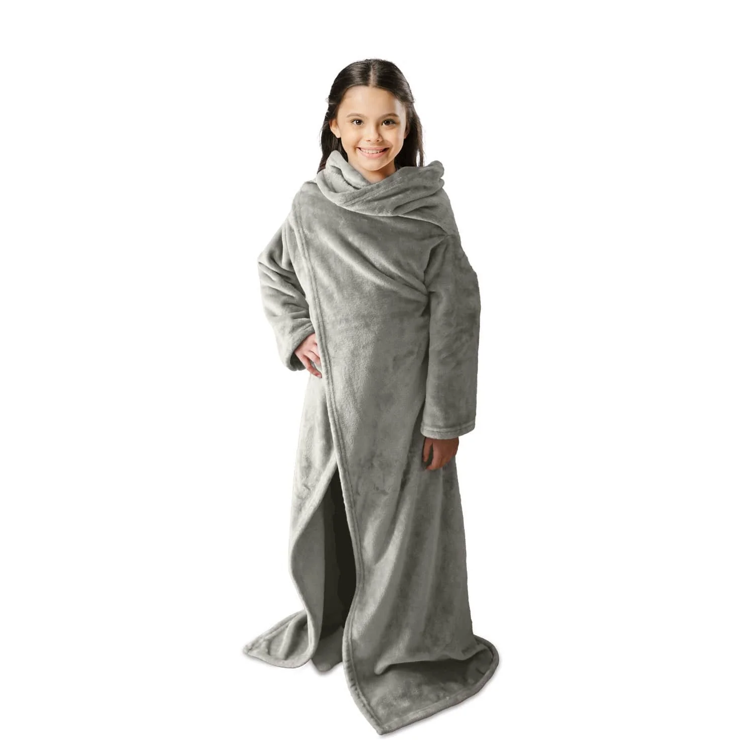 Plaid poncho adulte en fourrure double face, 90x75 CM - Image 13