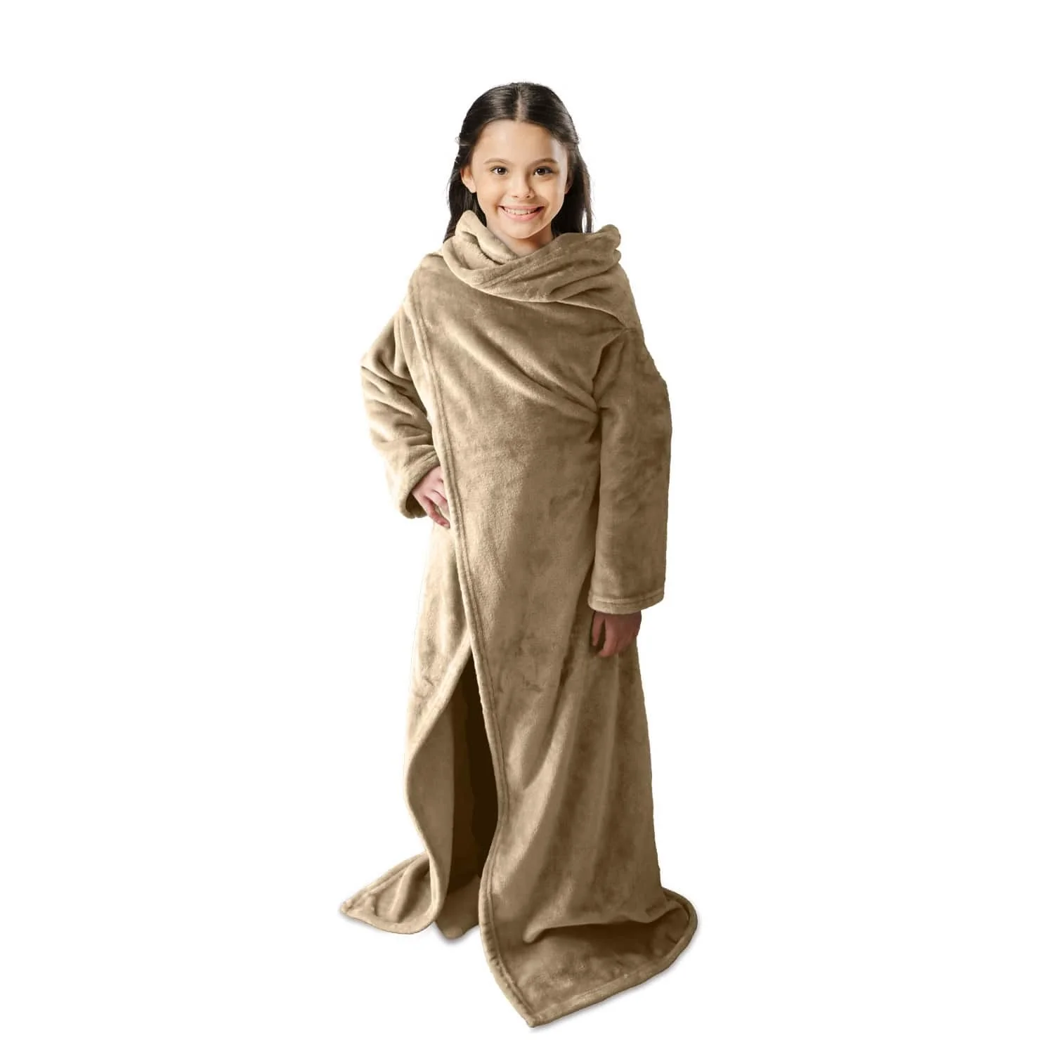 Plaid poncho adulte en fourrure double face, 90x75 CM - Image 15