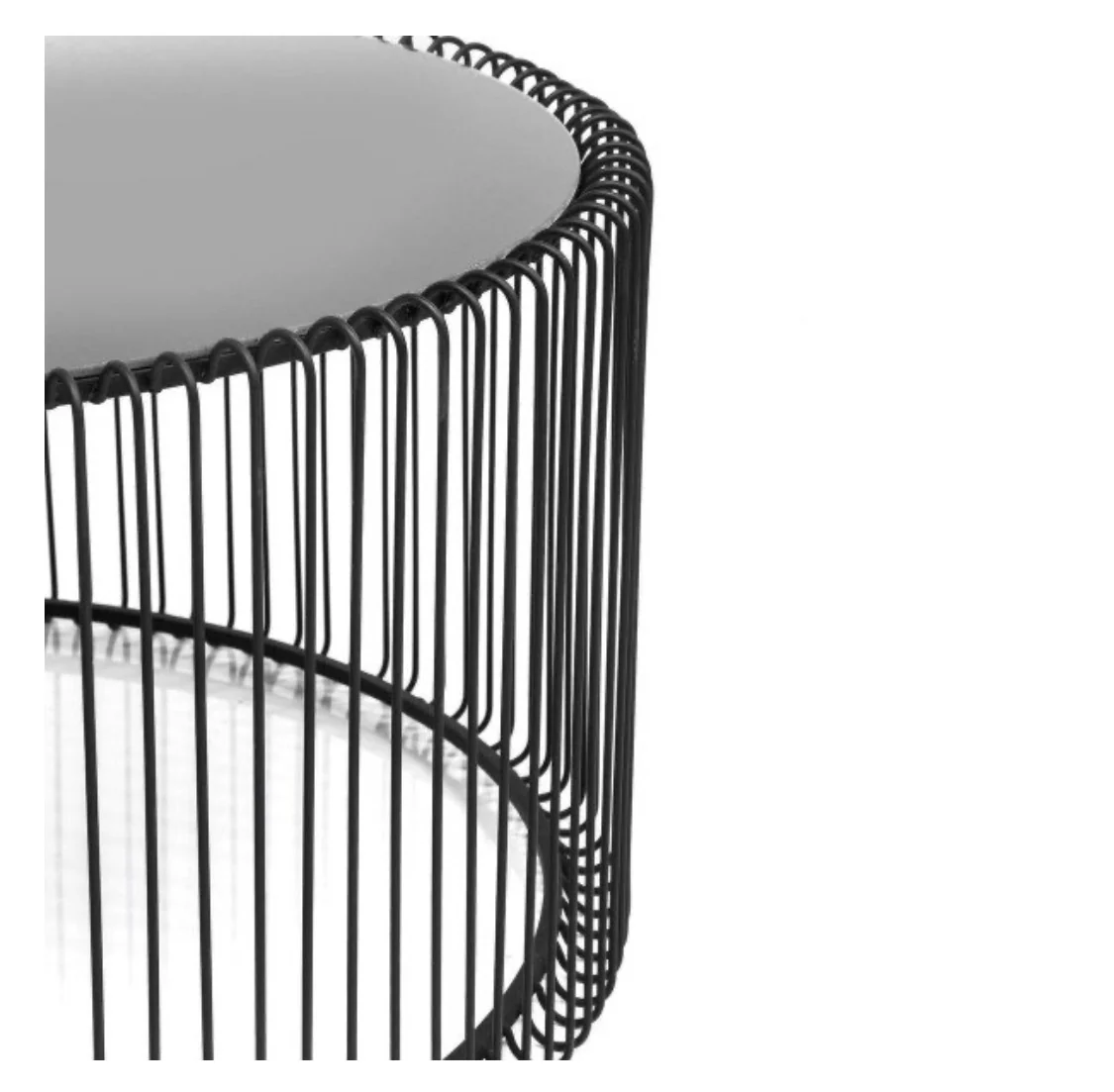 Set 2 tables basses filaires métal, plateau marbre, D70xH34CM/D60xH34CM - SIVAS - Image 17