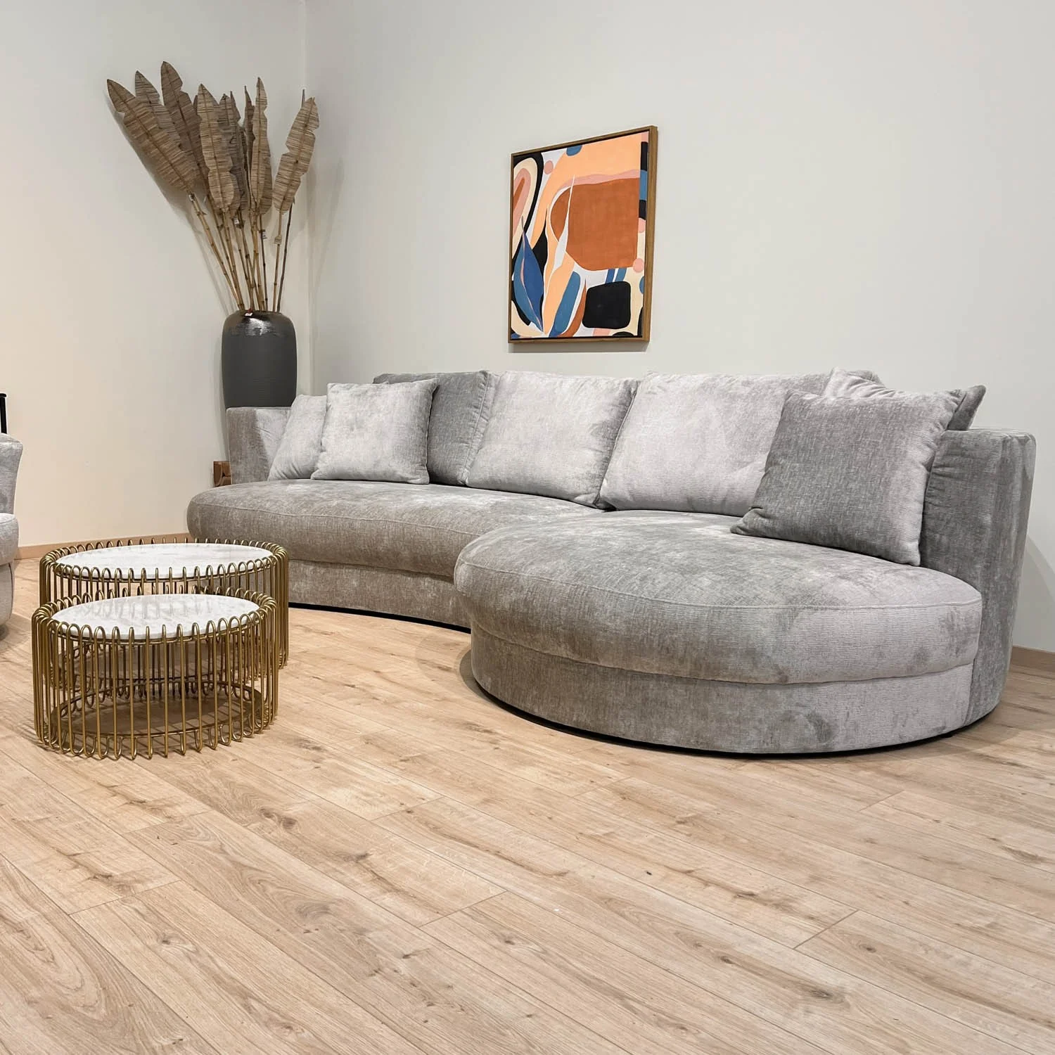 Set 2 tables basses filaires métal, plateau marbre, D70xH34CM/D60xH34CM - SIVAS - Image 40