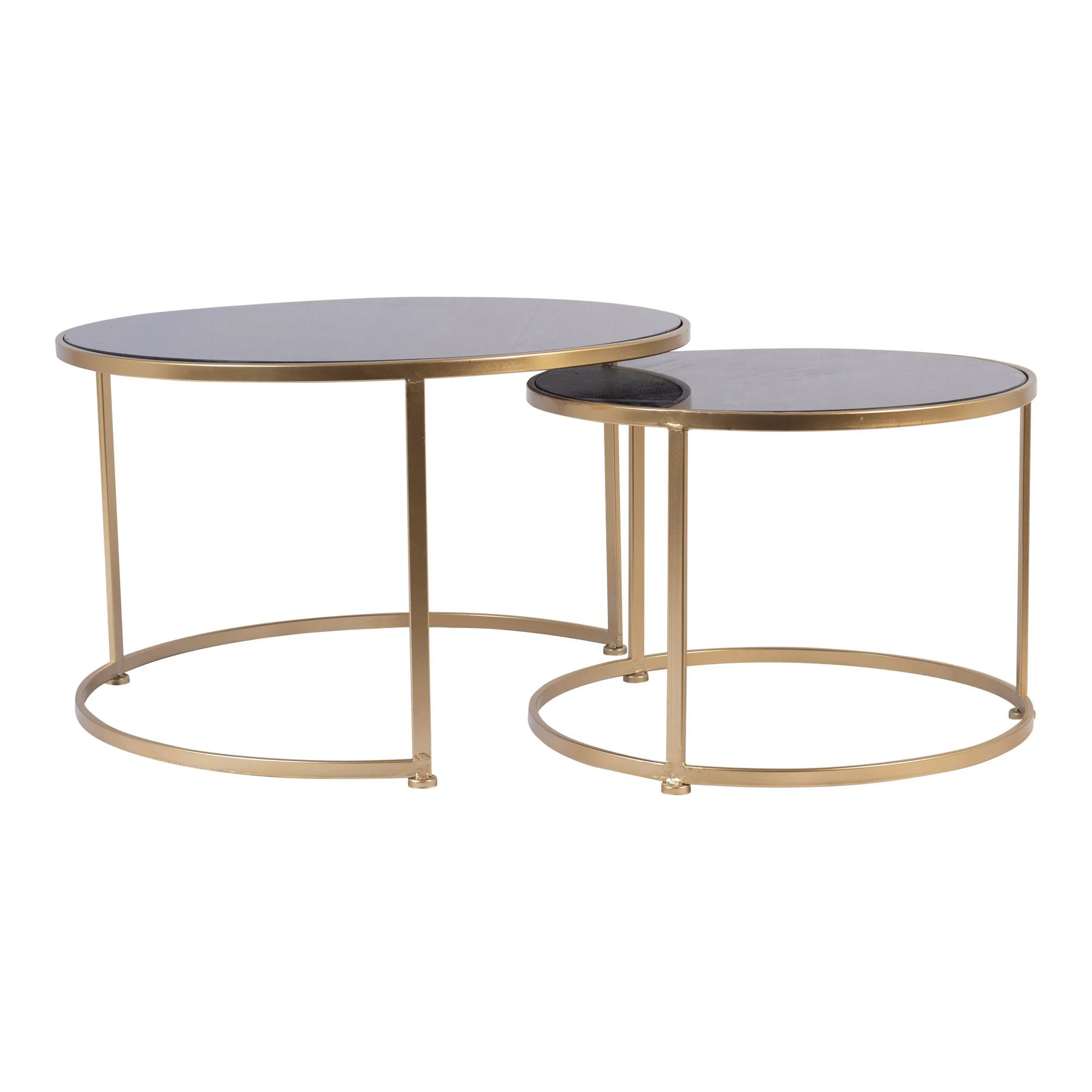 Set 2 tables basses , plateau en vrai marbre - Slawek - Image 10