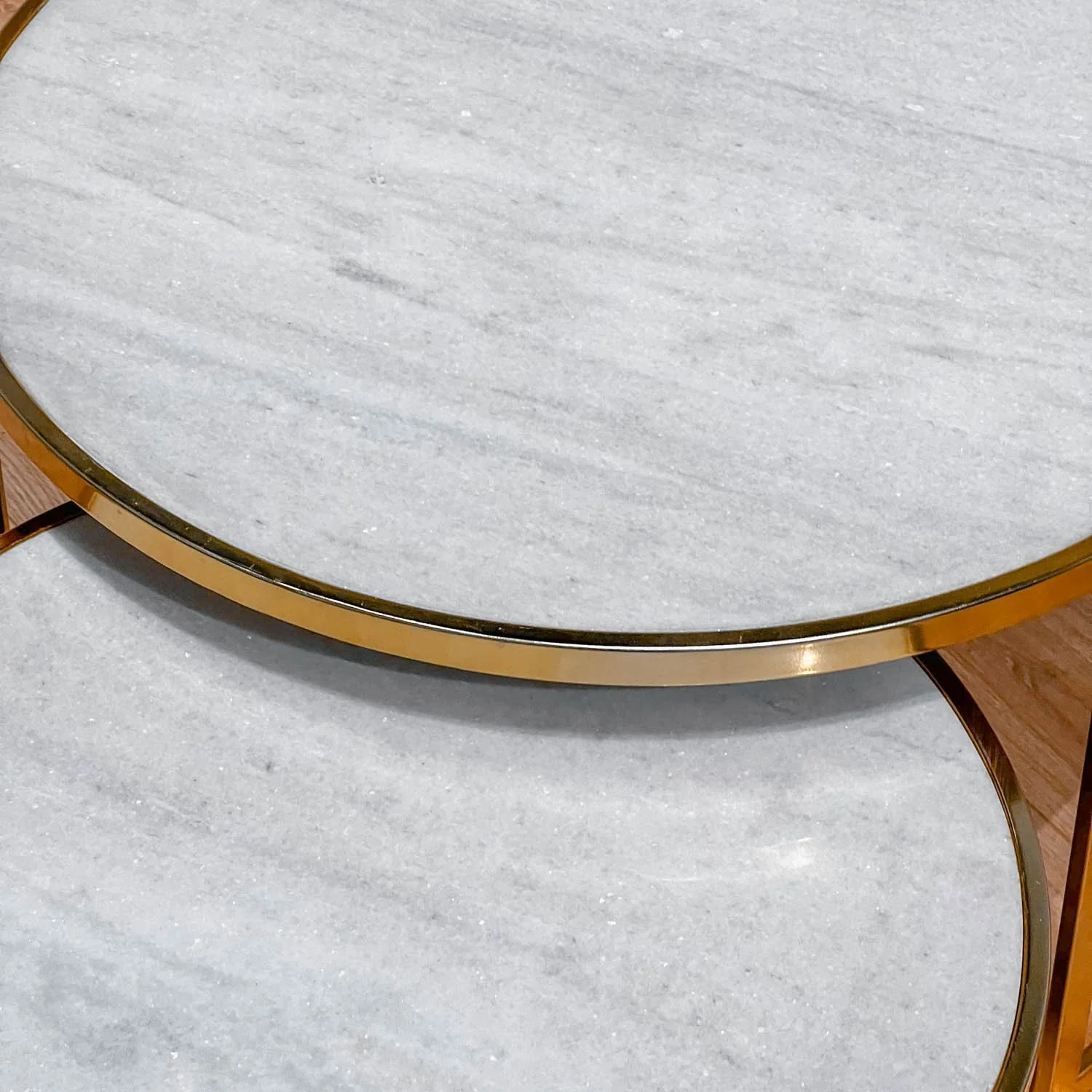 Set 2 tables basses , plateau en vrai marbre - Slawek - Image 17