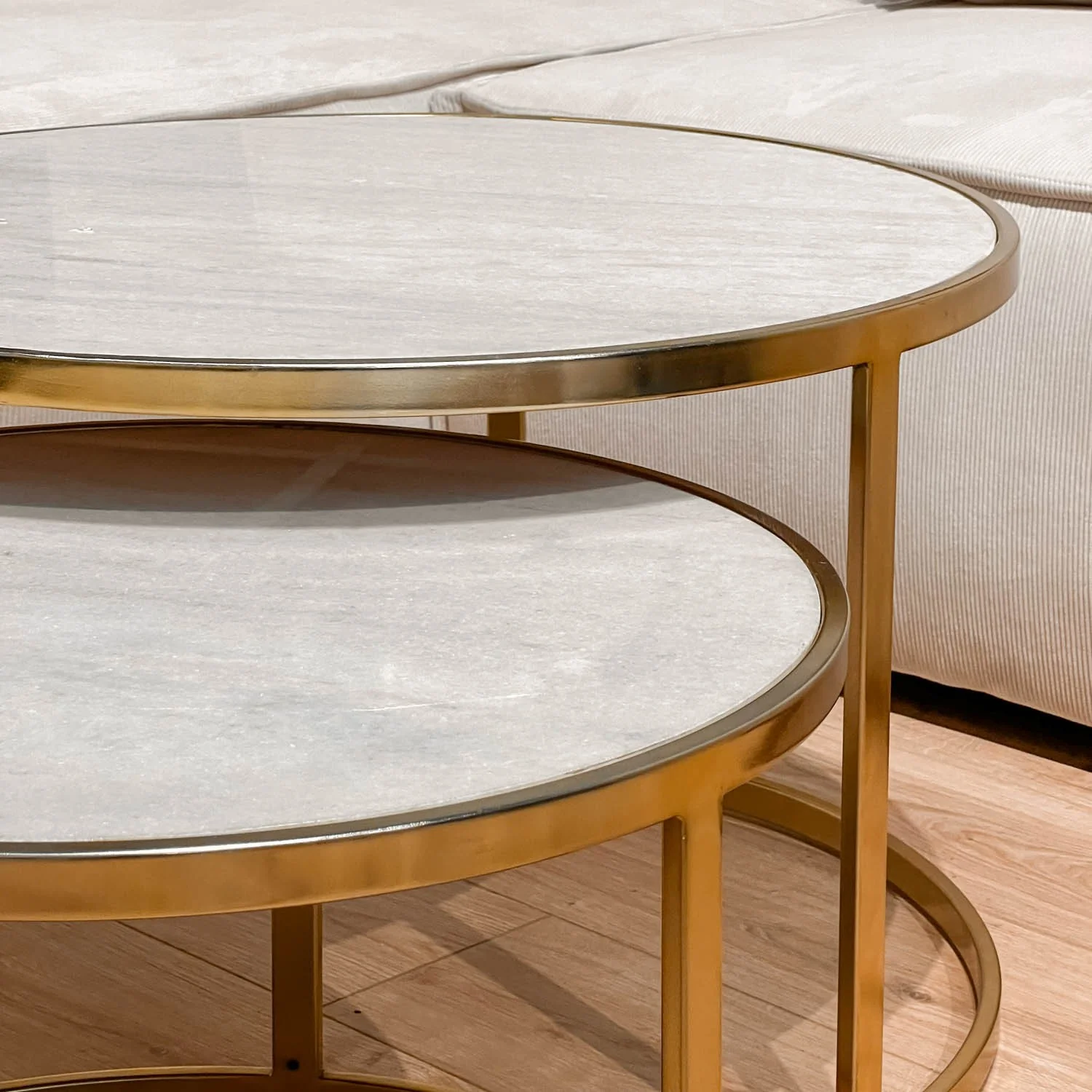 Set 2 tables basses , plateau en vrai marbre - Slawek - Image 20