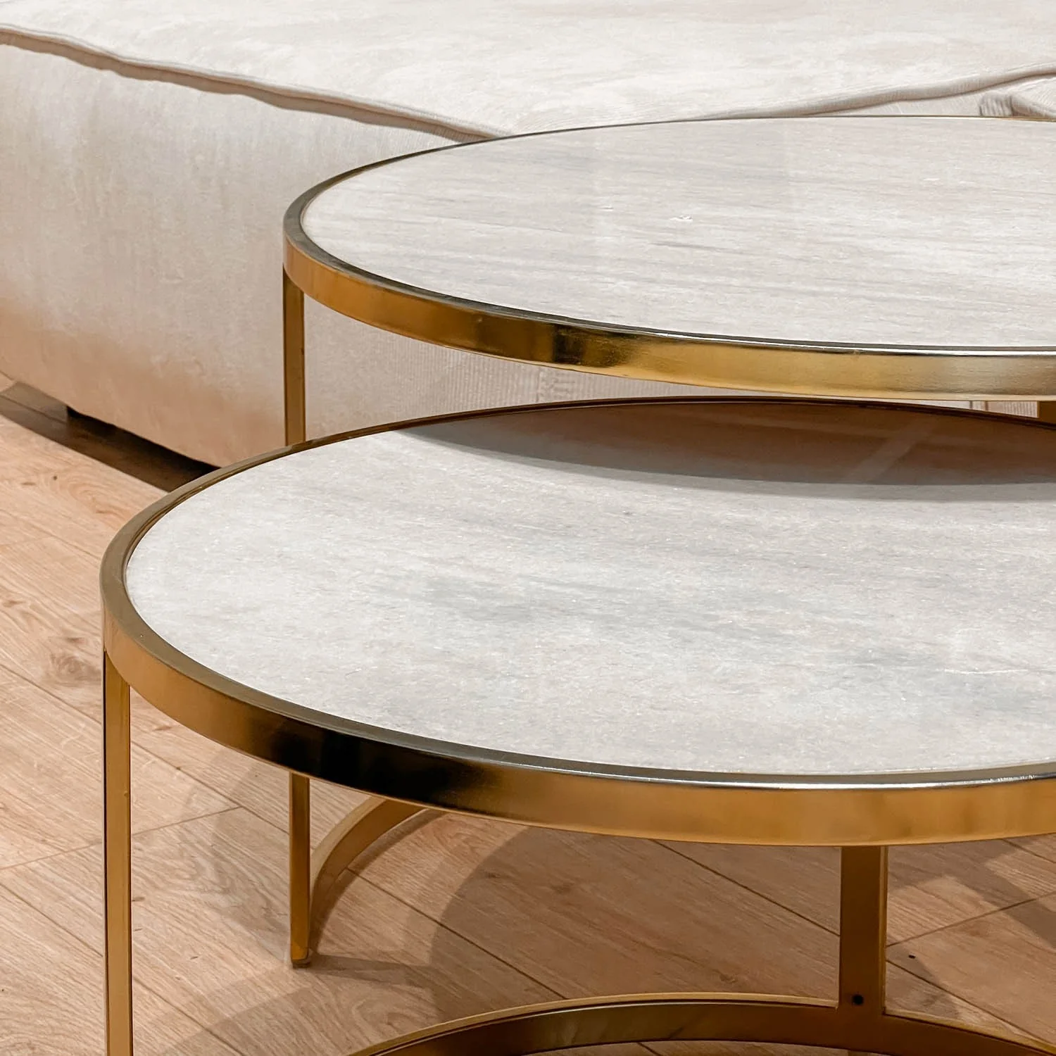 Set 2 tables basses , plateau en vrai marbre - Slawek - Image 22