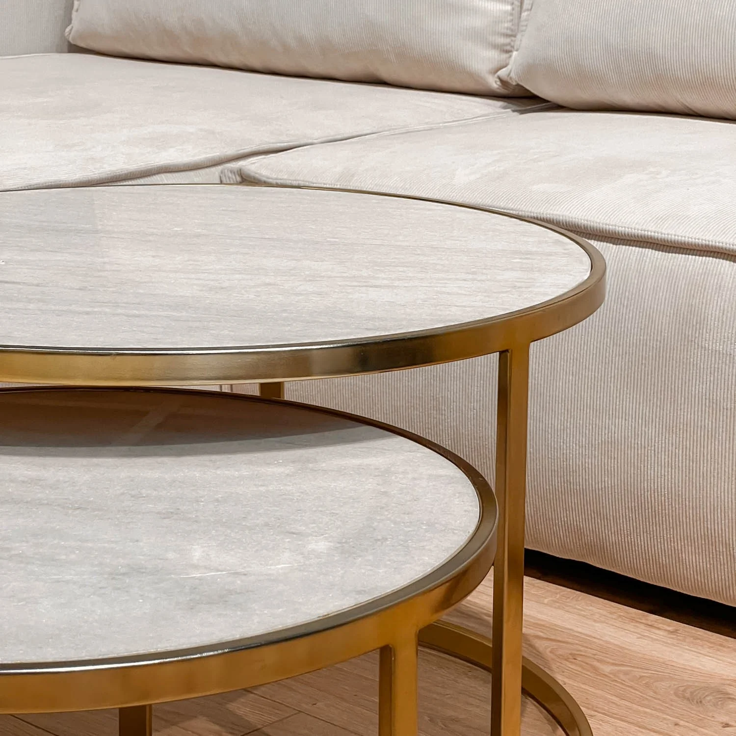 Set 2 tables basses , plateau en vrai marbre - Slawek - Image 23