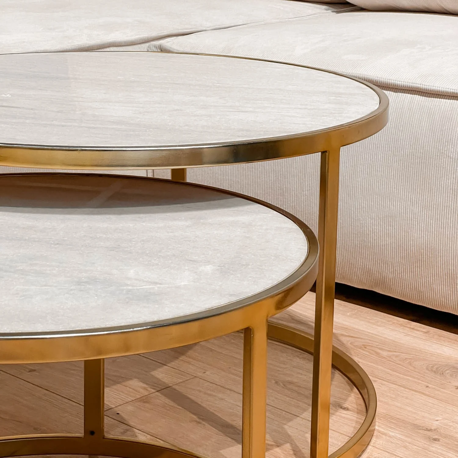 Set 2 tables basses , plateau en vrai marbre - Slawek - Image 24